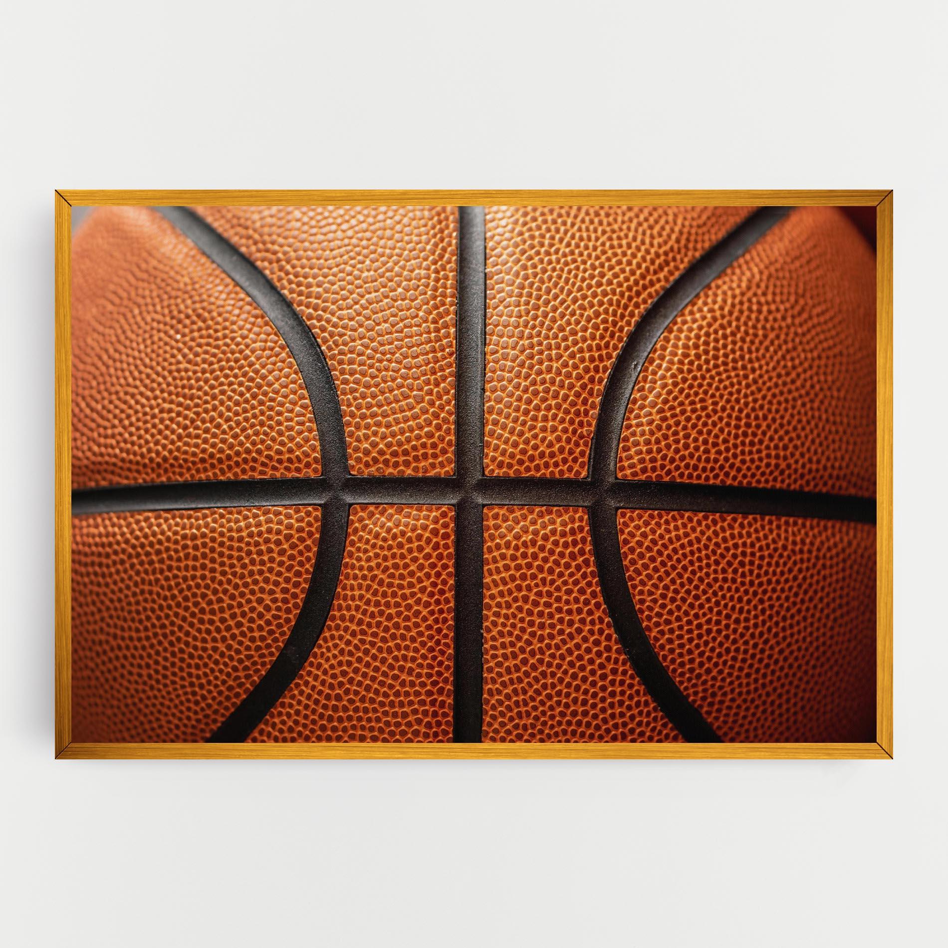 Tablou Canvas Close Up Leather Basketball mockup 0