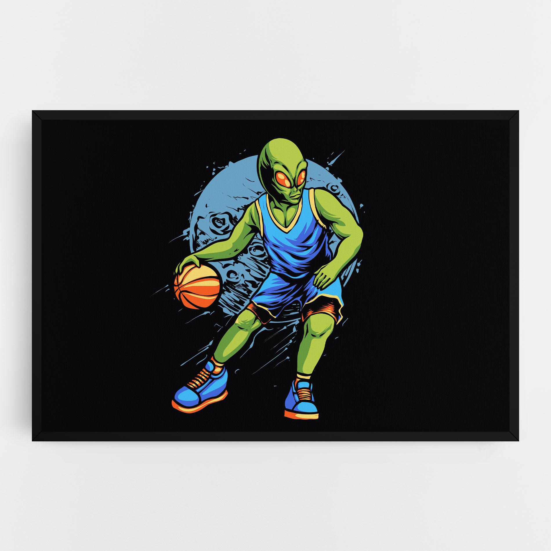 Tablou Canvas Alien Basketball mockup 0