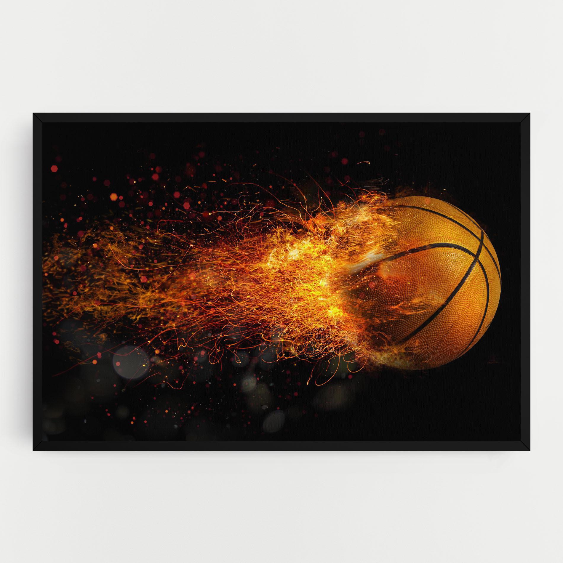 Tablou Canvas Basket Ball Flame mockup 0