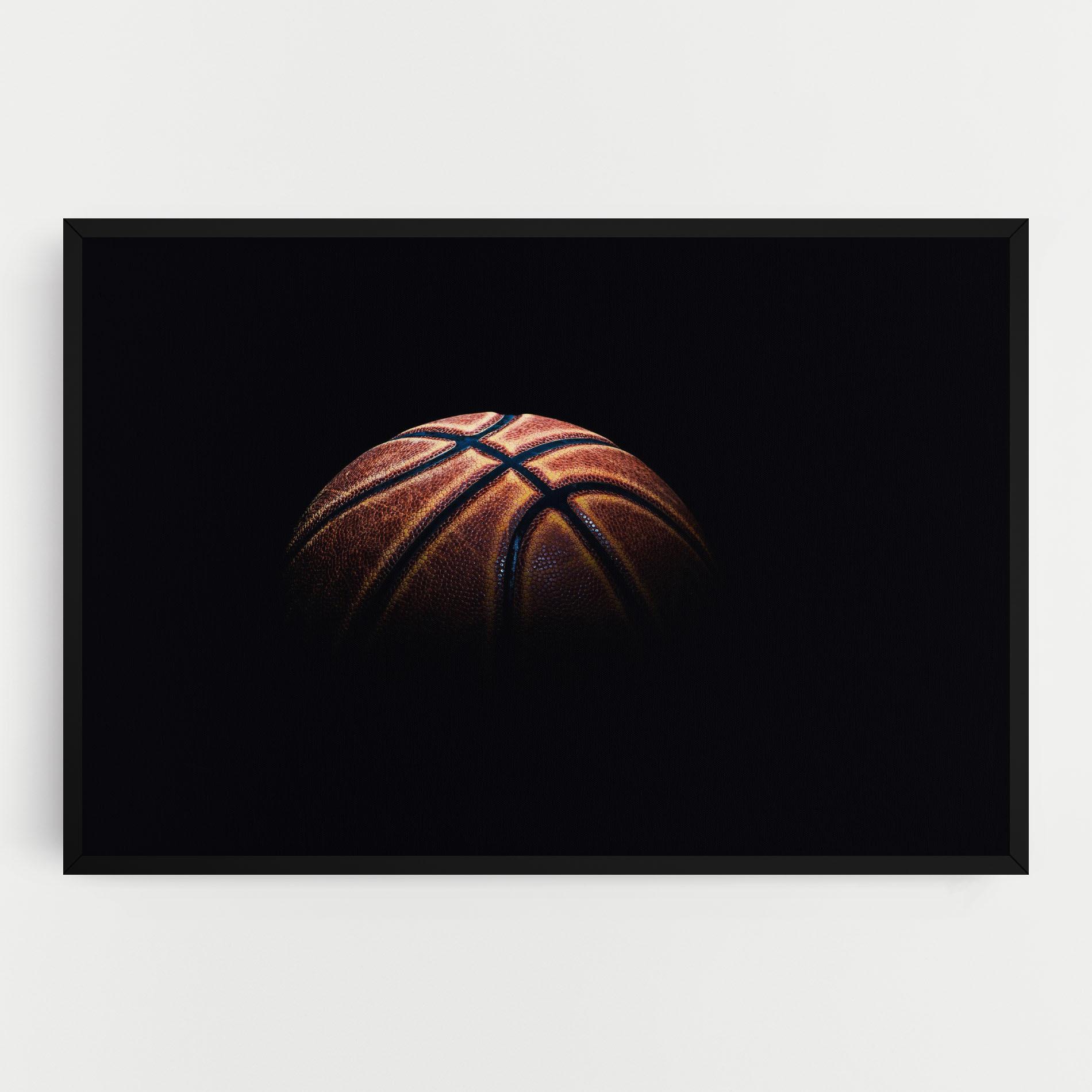 Tablou Canvas Basketball Ball In Dark mockup 0