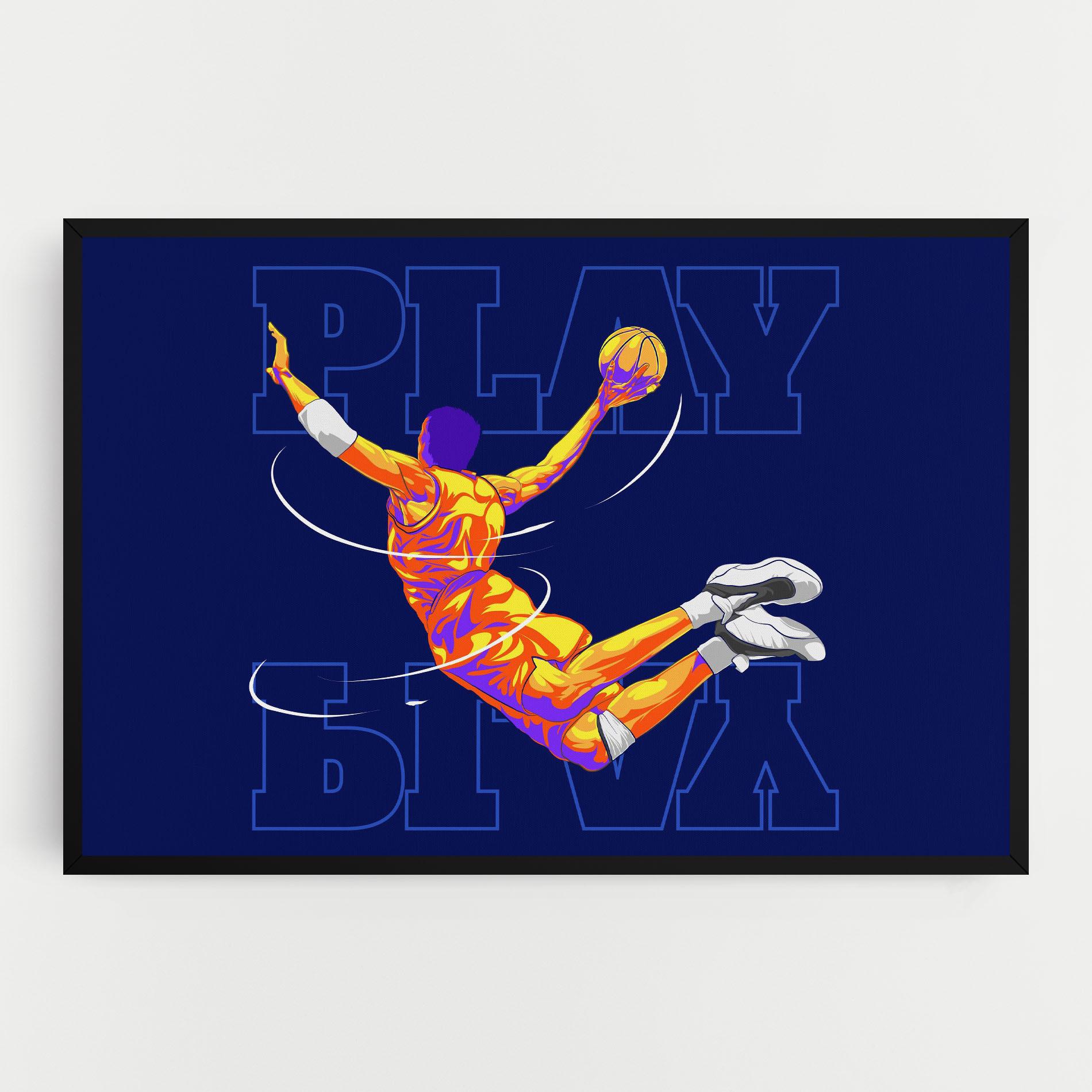 Tablou Canvas Basketball Blue mockup 0