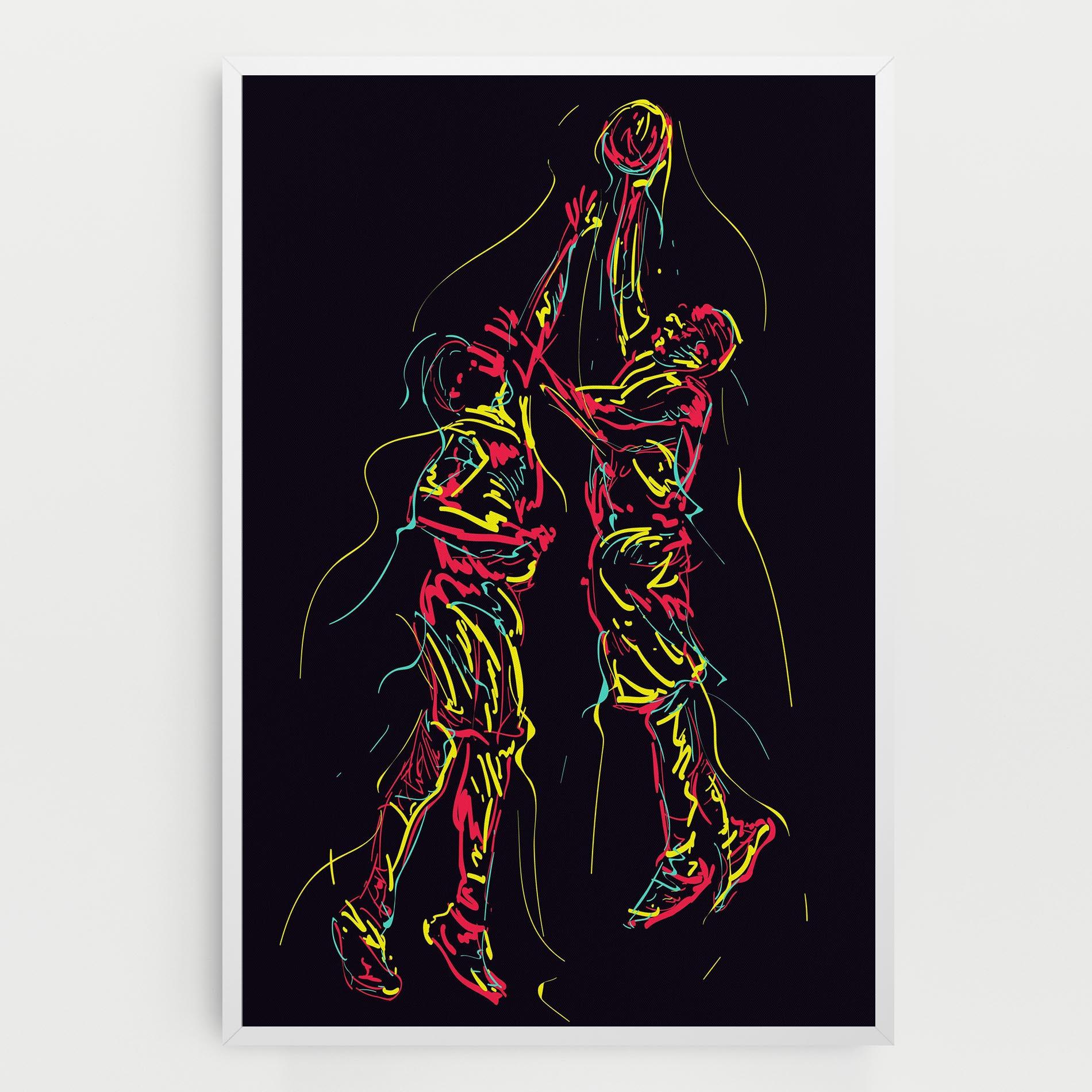 Tablou Canvas Basket Line Jump mockup 0