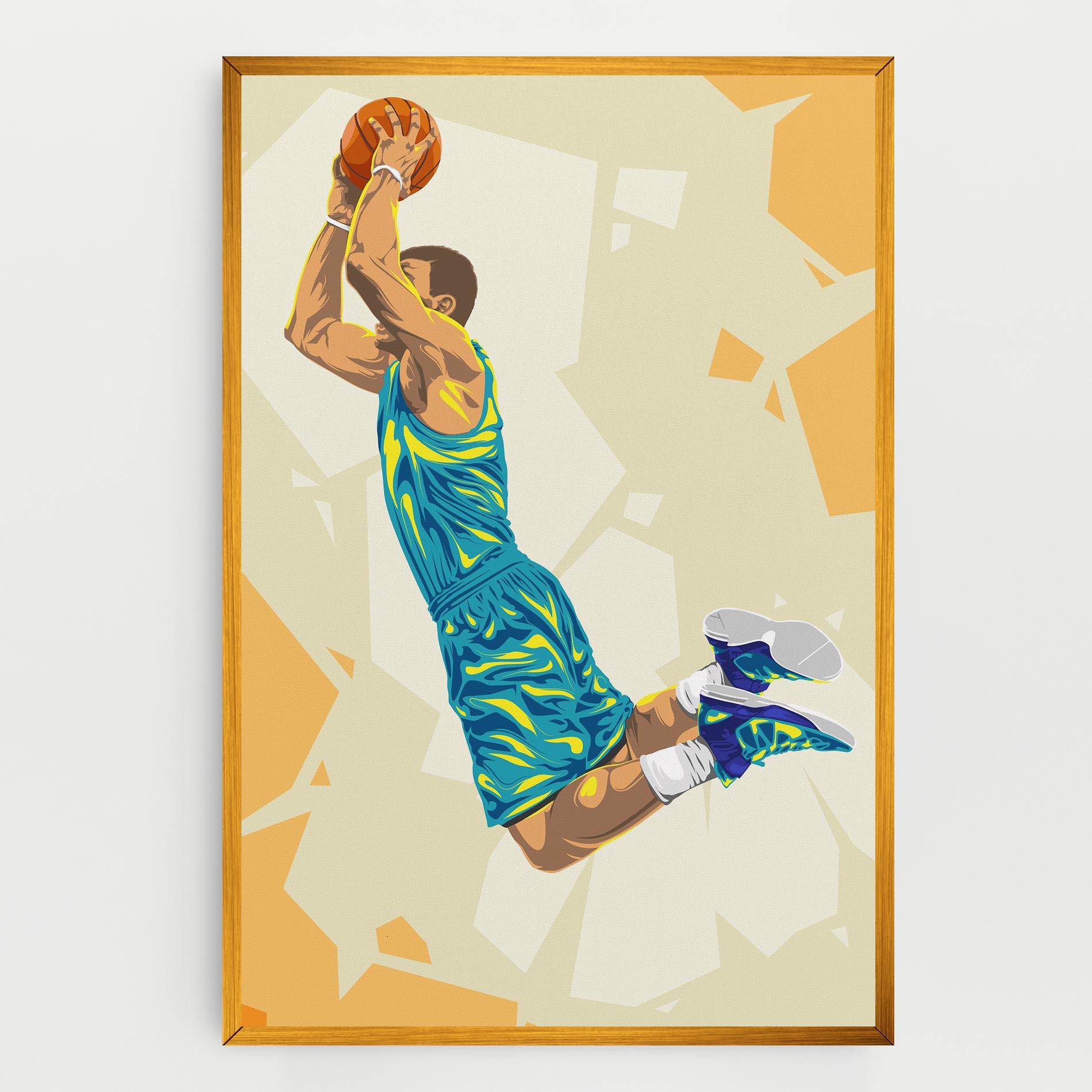 Tablou Canvas Basketball Dunk Pose mockup 0