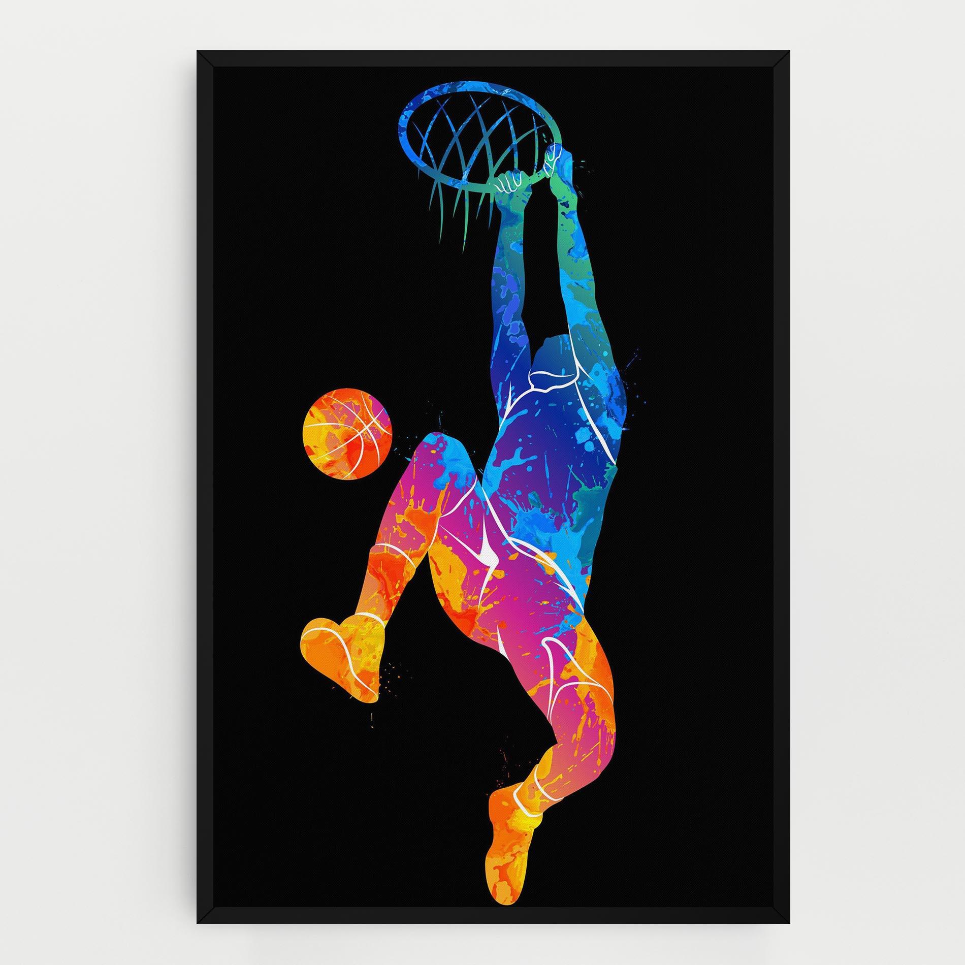 Tablou Canvas Blue Basket Hoop mockup 0