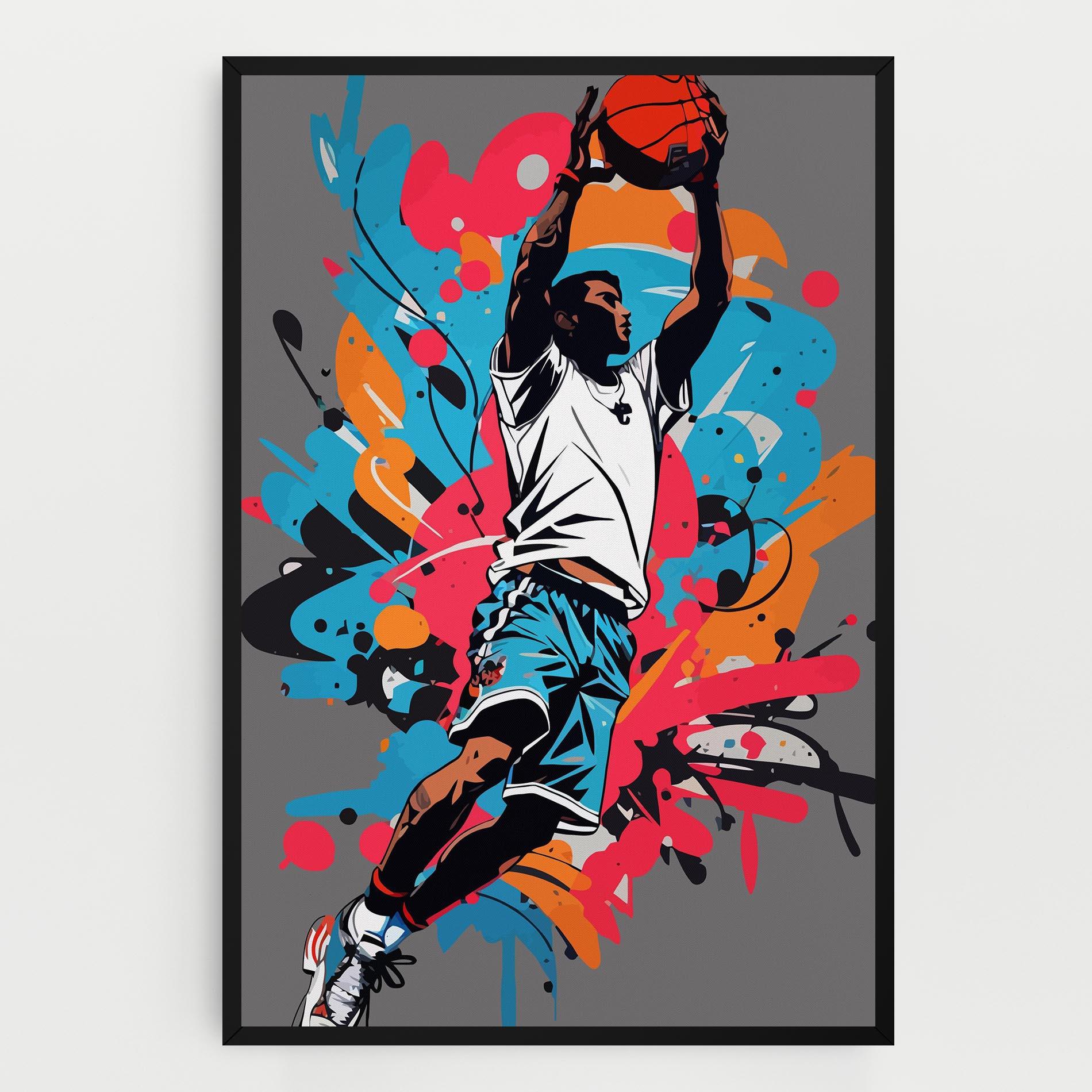 Tablou Canvas Blue Red Basket mockup 0