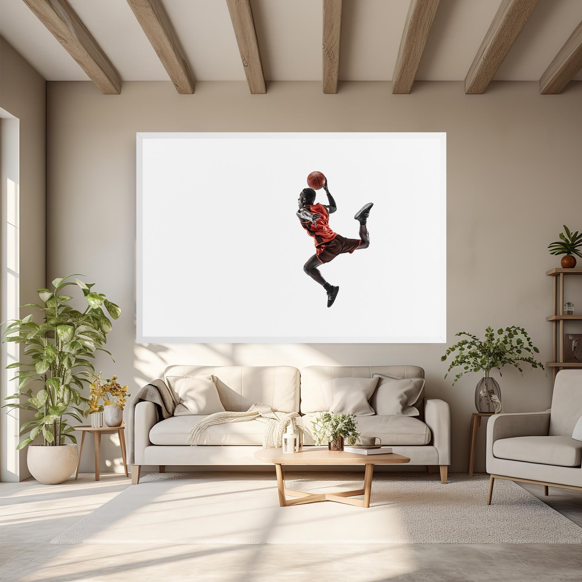 Tablou Canvas Basketball Player Flying mockup 6