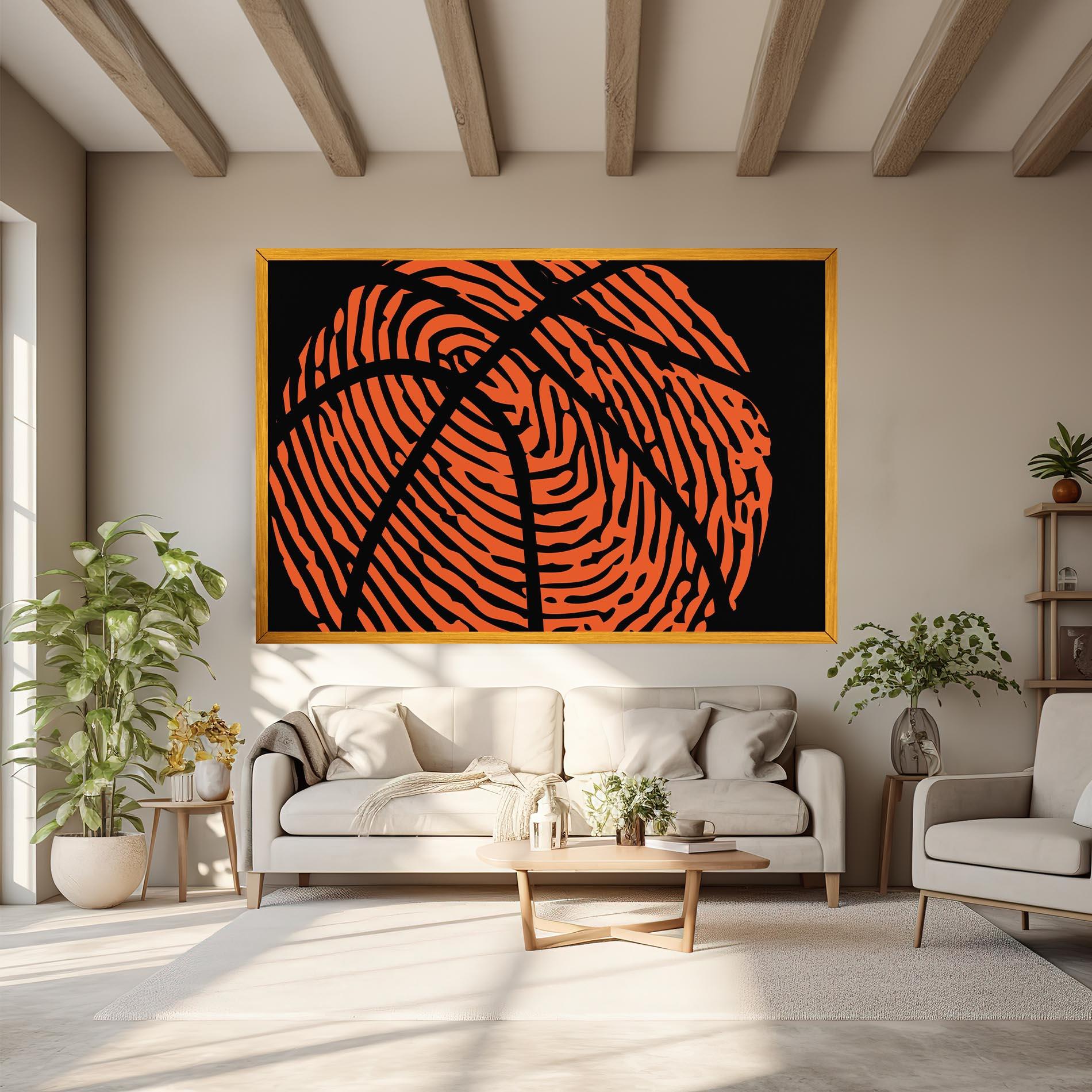 Tablou Canvas Fingerprint Basketball mockup 6
