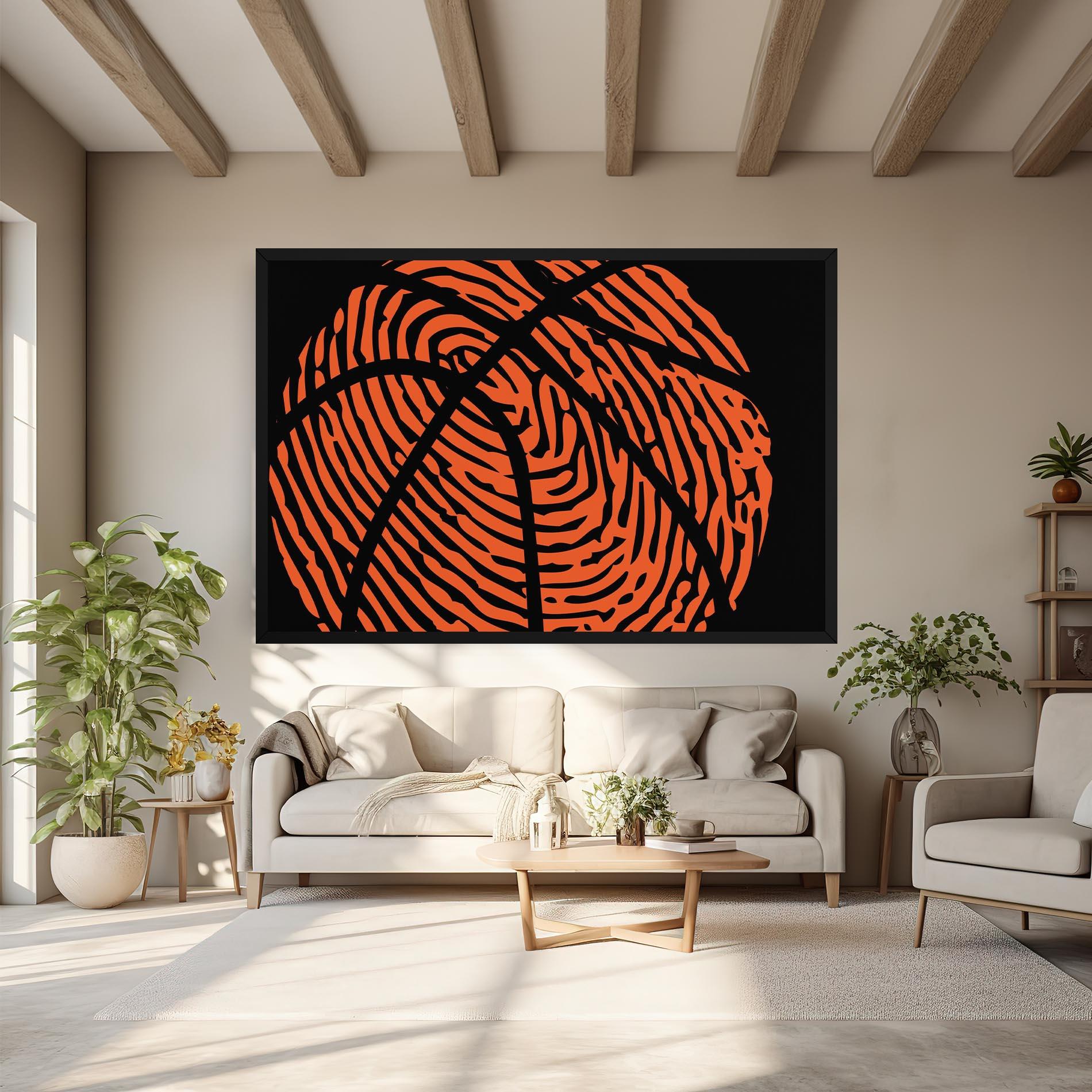 Tablou Canvas Fingerprint Basketball mockup 6