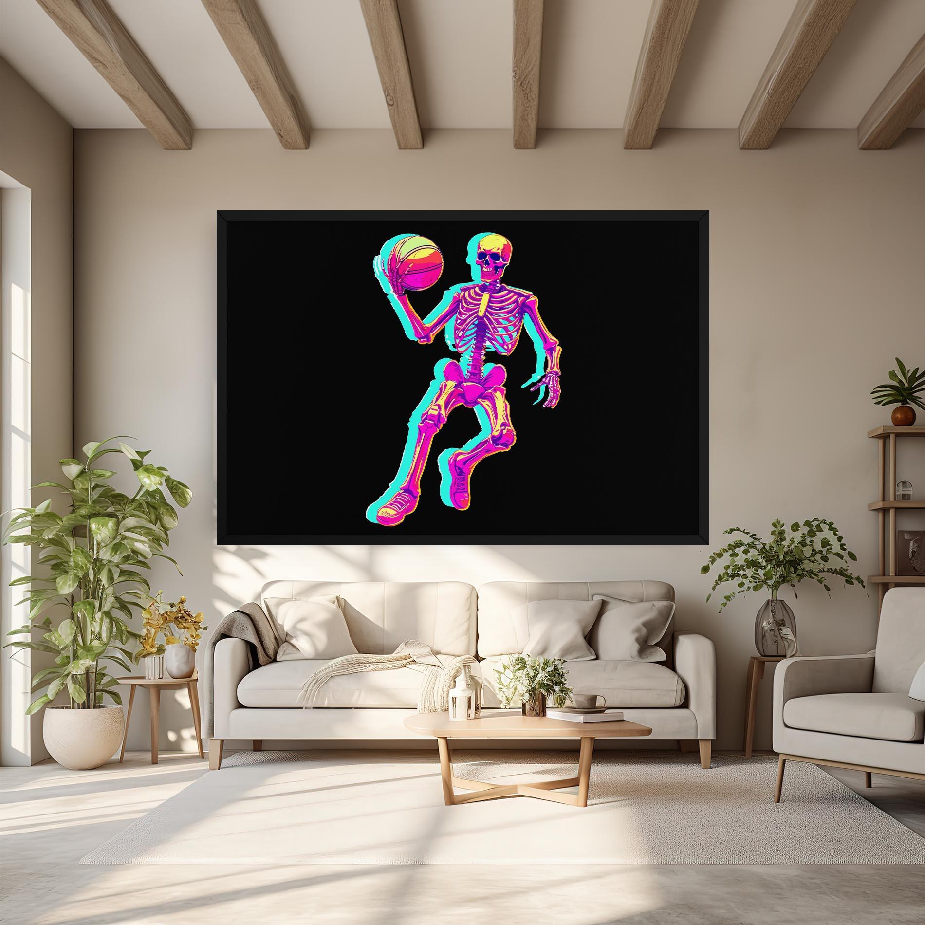 Tablou Canvas Skeleton Basketball mockup 6