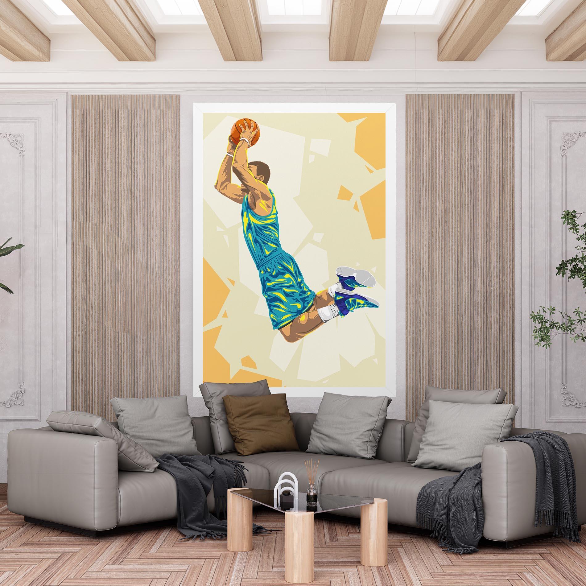 Tablou Canvas Basketball Dunk Pose mockup 6