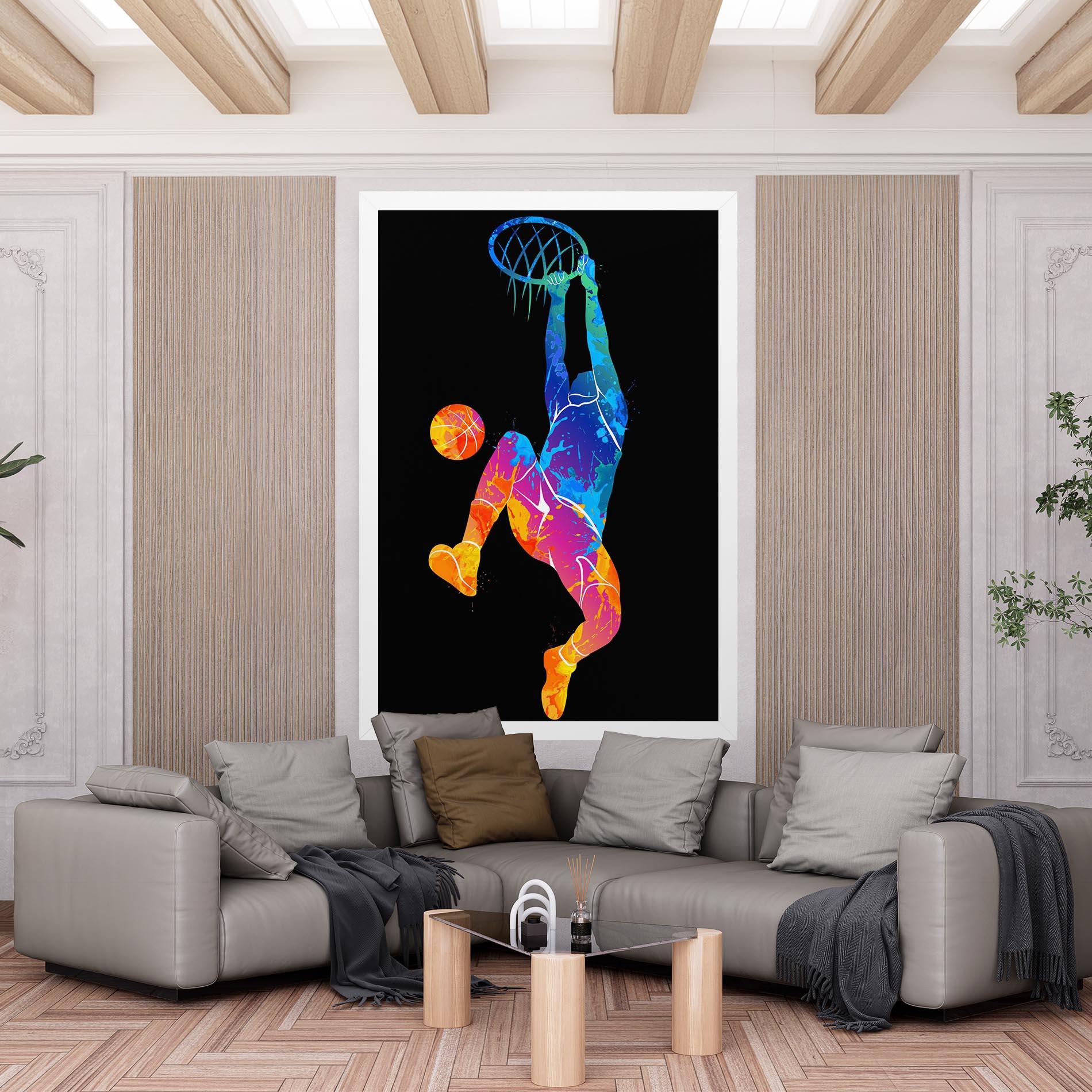 Tablou Canvas Blue Basket Hoop mockup 6