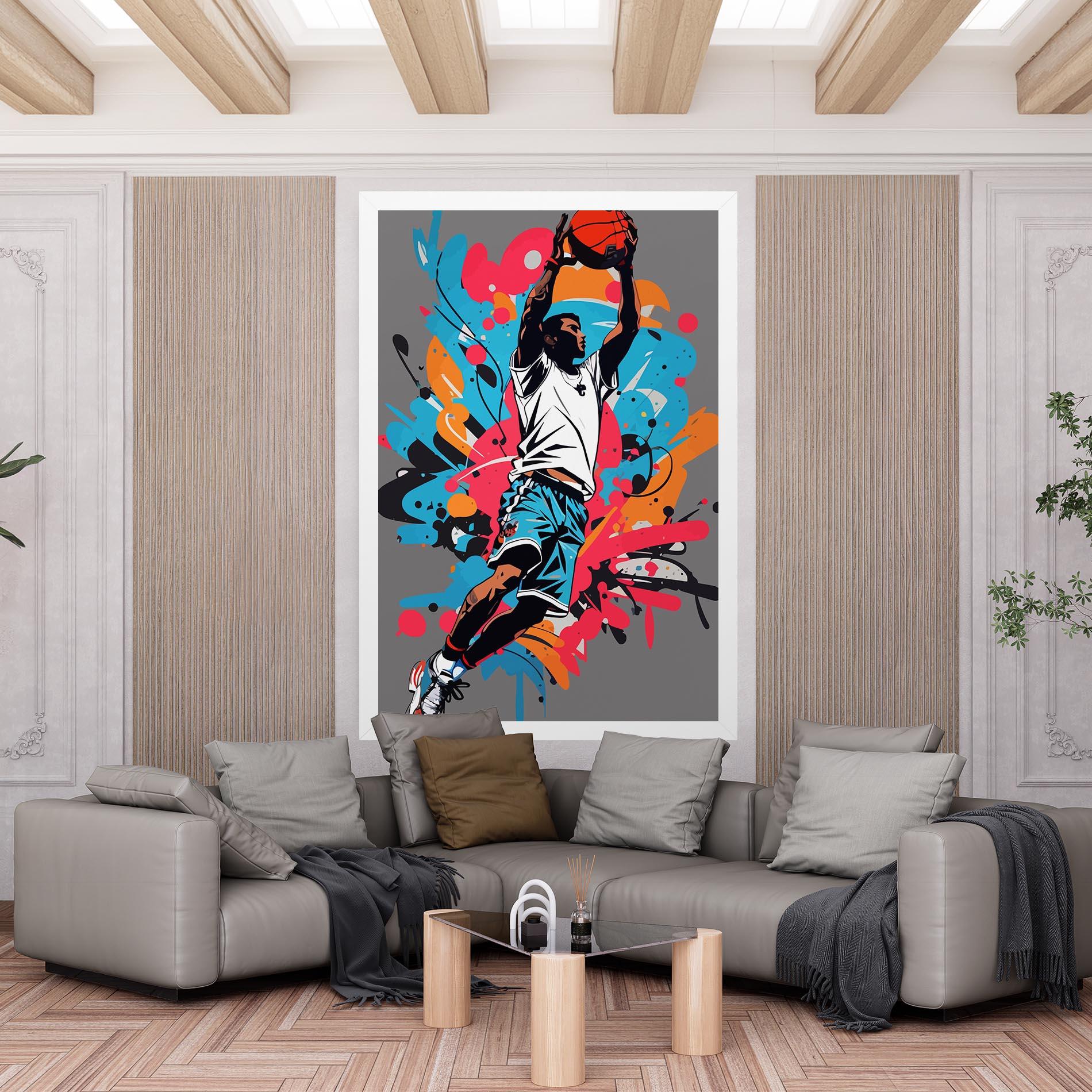 Tablou Canvas Blue Red Basket mockup 6