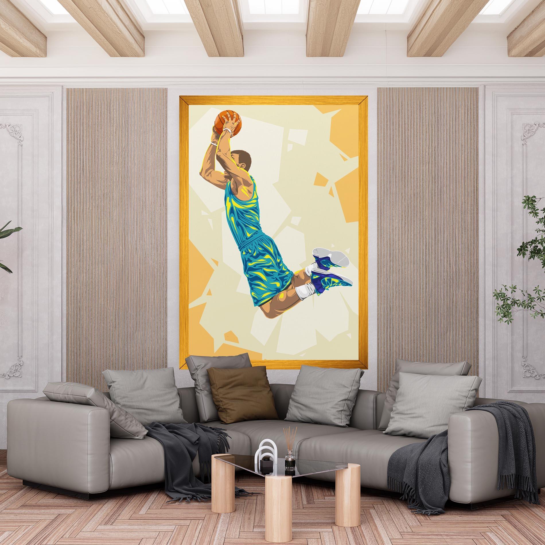 Tablou Canvas Basketball Dunk Pose mockup 6