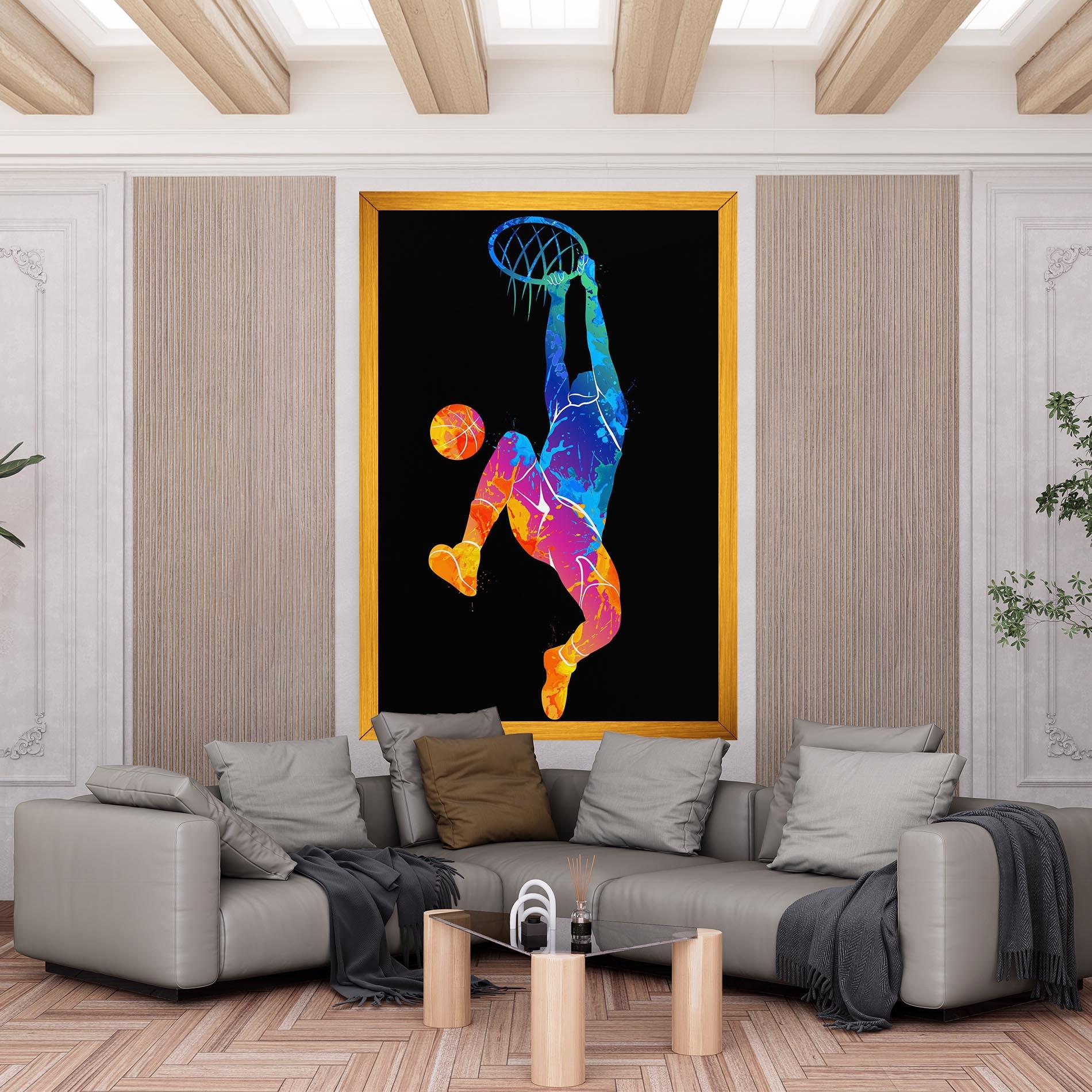 Tablou Canvas Blue Basket Hoop mockup 6