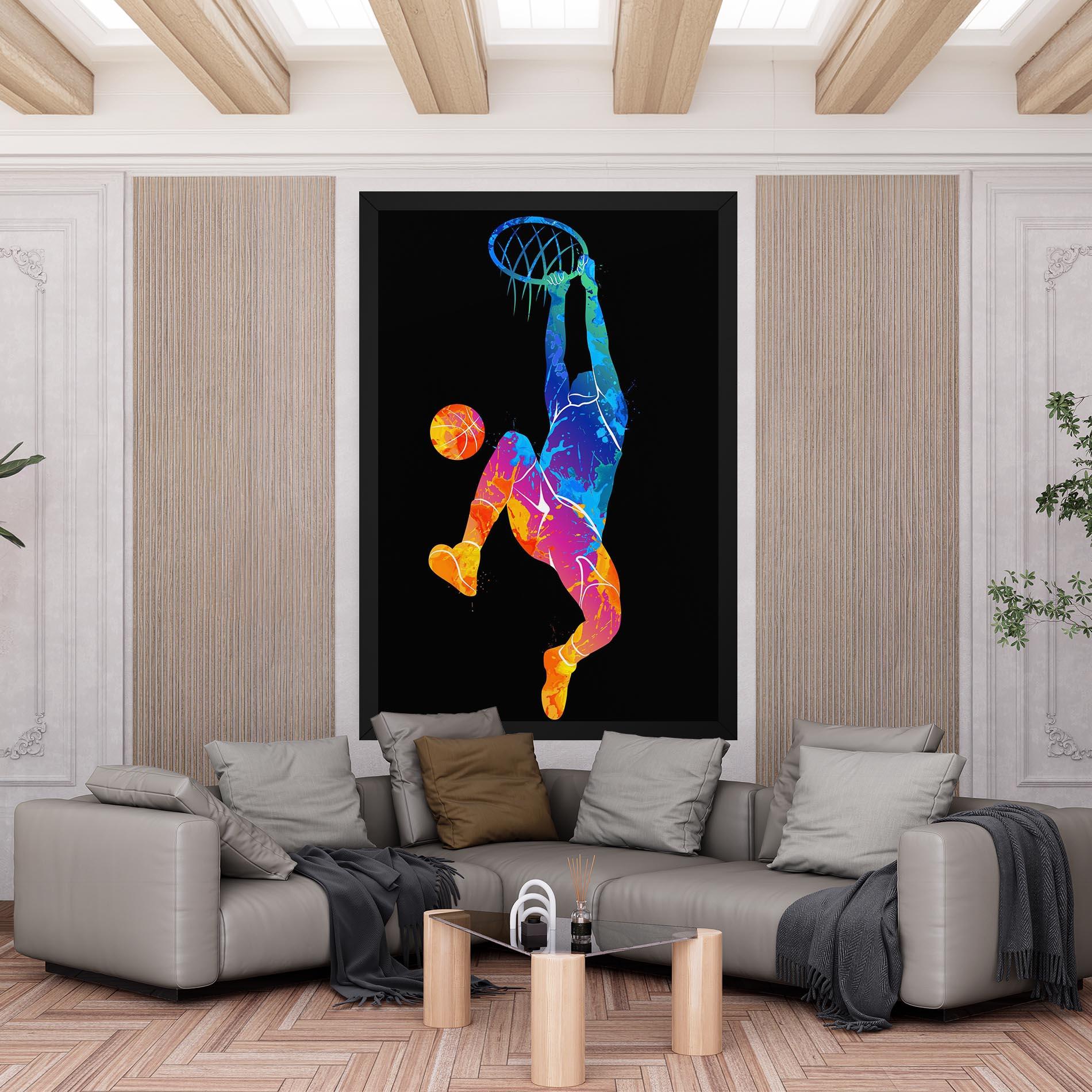 Tablou Canvas Blue Basket Hoop mockup 6