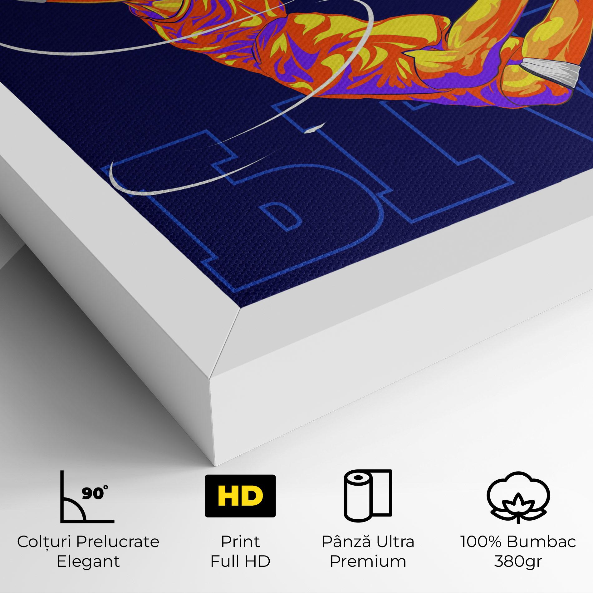 Tablou Canvas Basketball Blue mockup 4