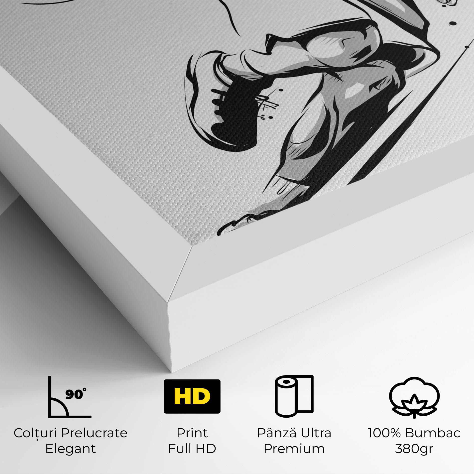 Tablou Canvas Basketball Player Line mockup 4