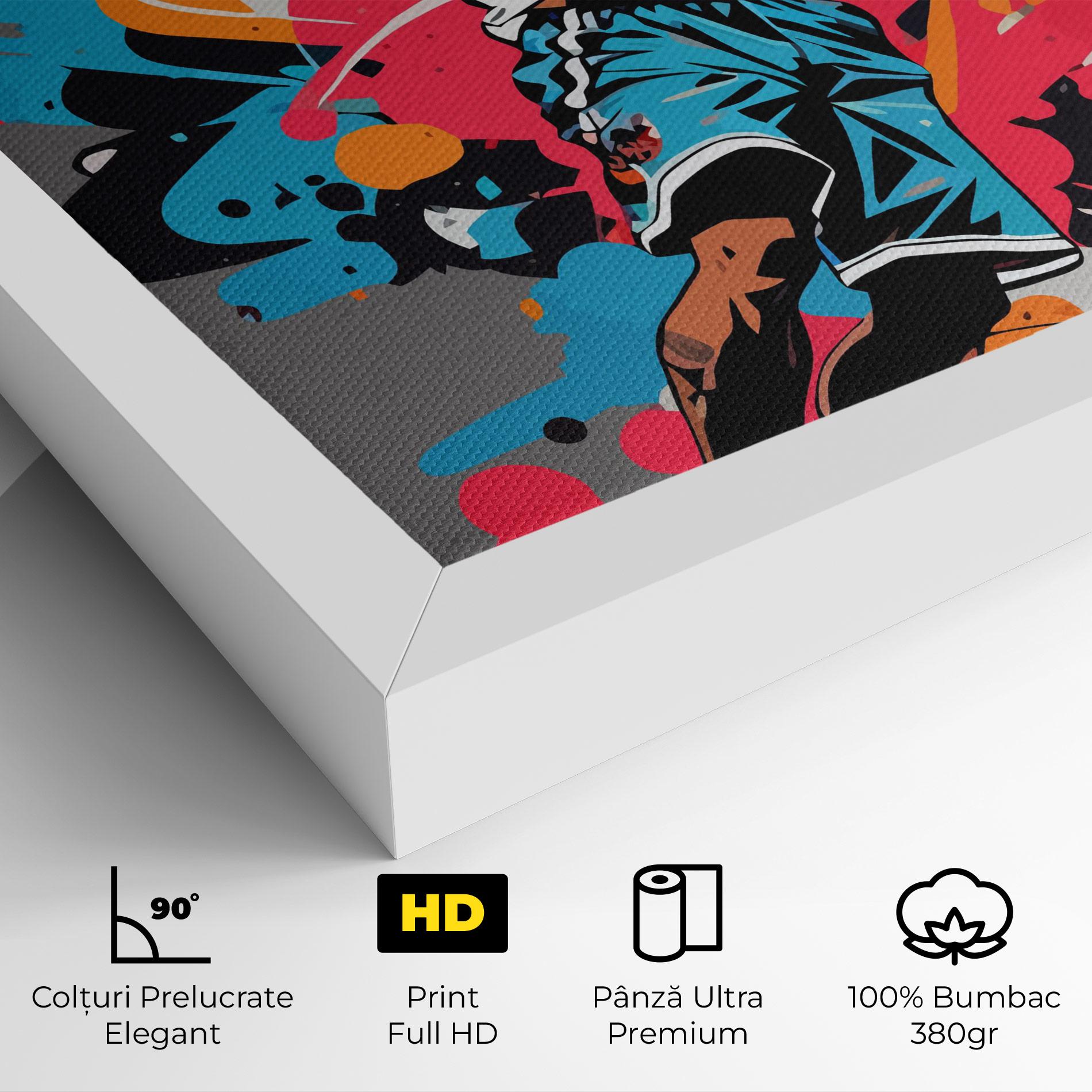 Tablou Canvas Blue Red Basket mockup 4