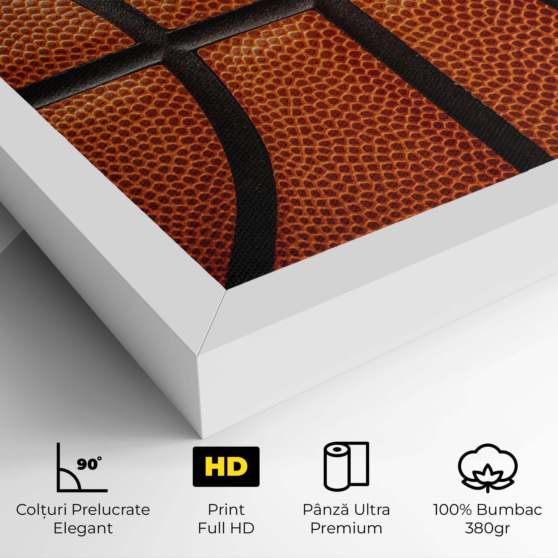 Tablou Canvas Close Up Leather Basketball mockup 4