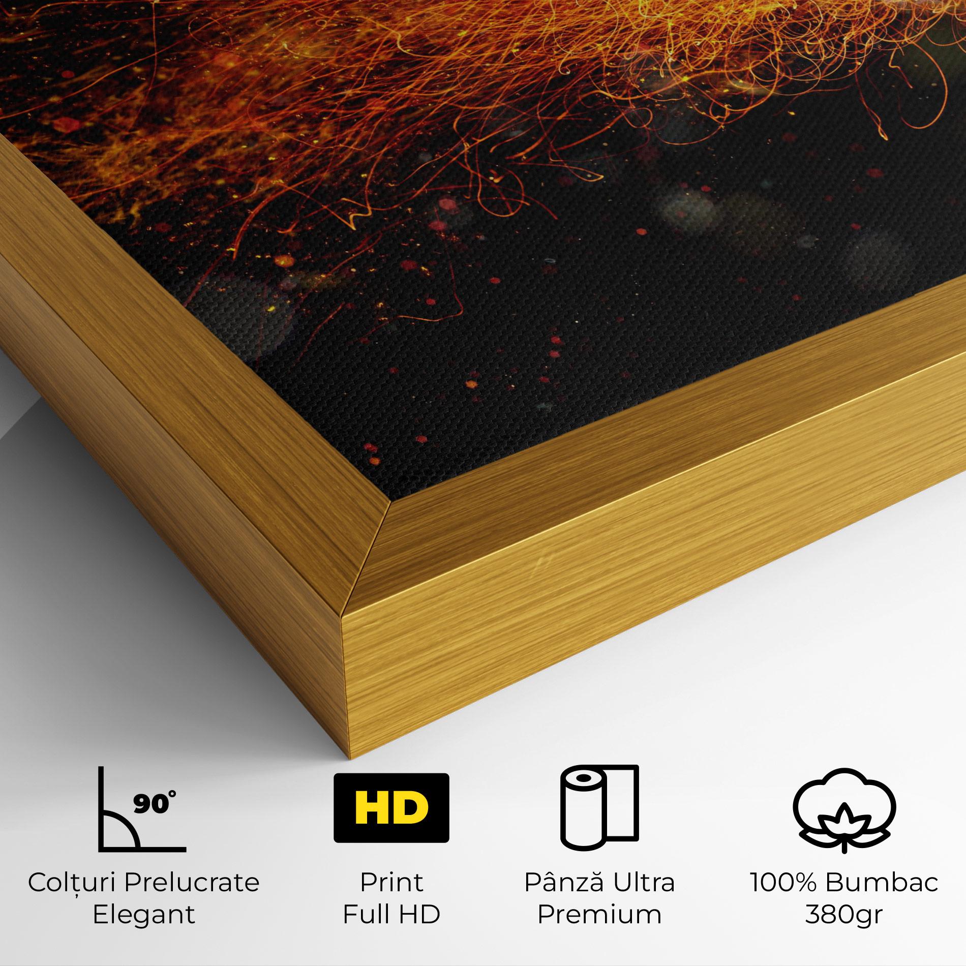 Tablou Canvas Basket Ball Flame mockup 4