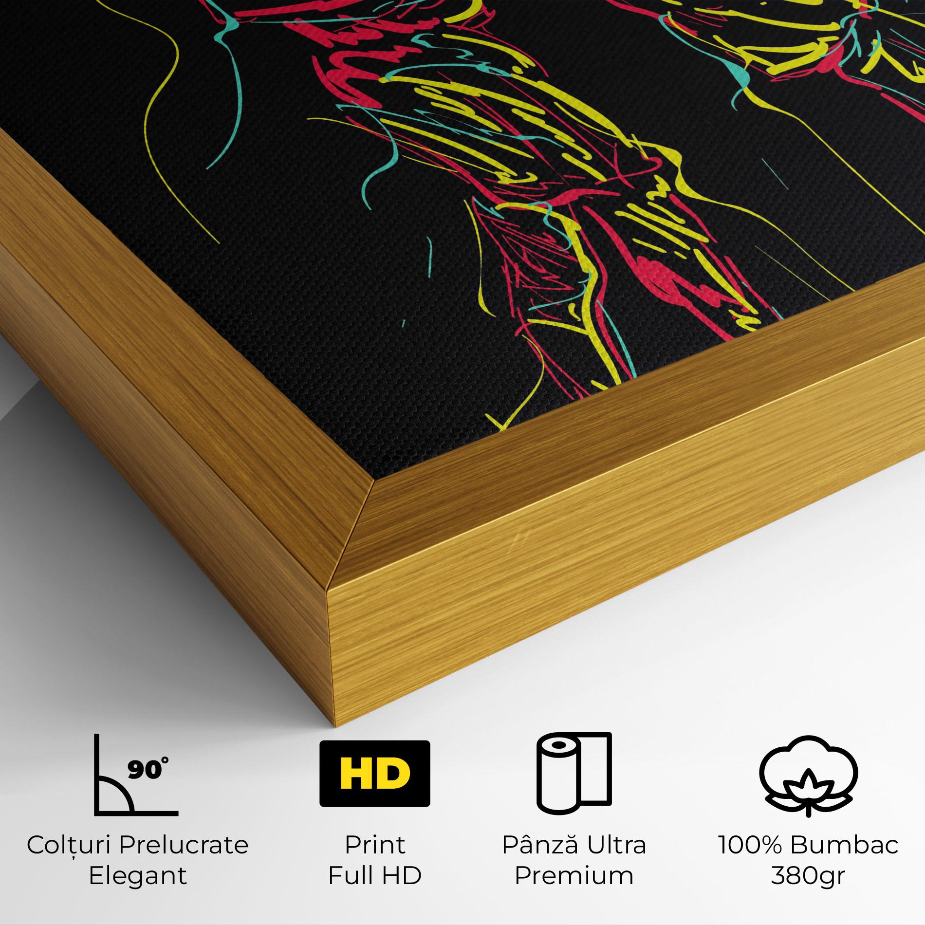 Tablou Canvas Basket Line Jump mockup 4