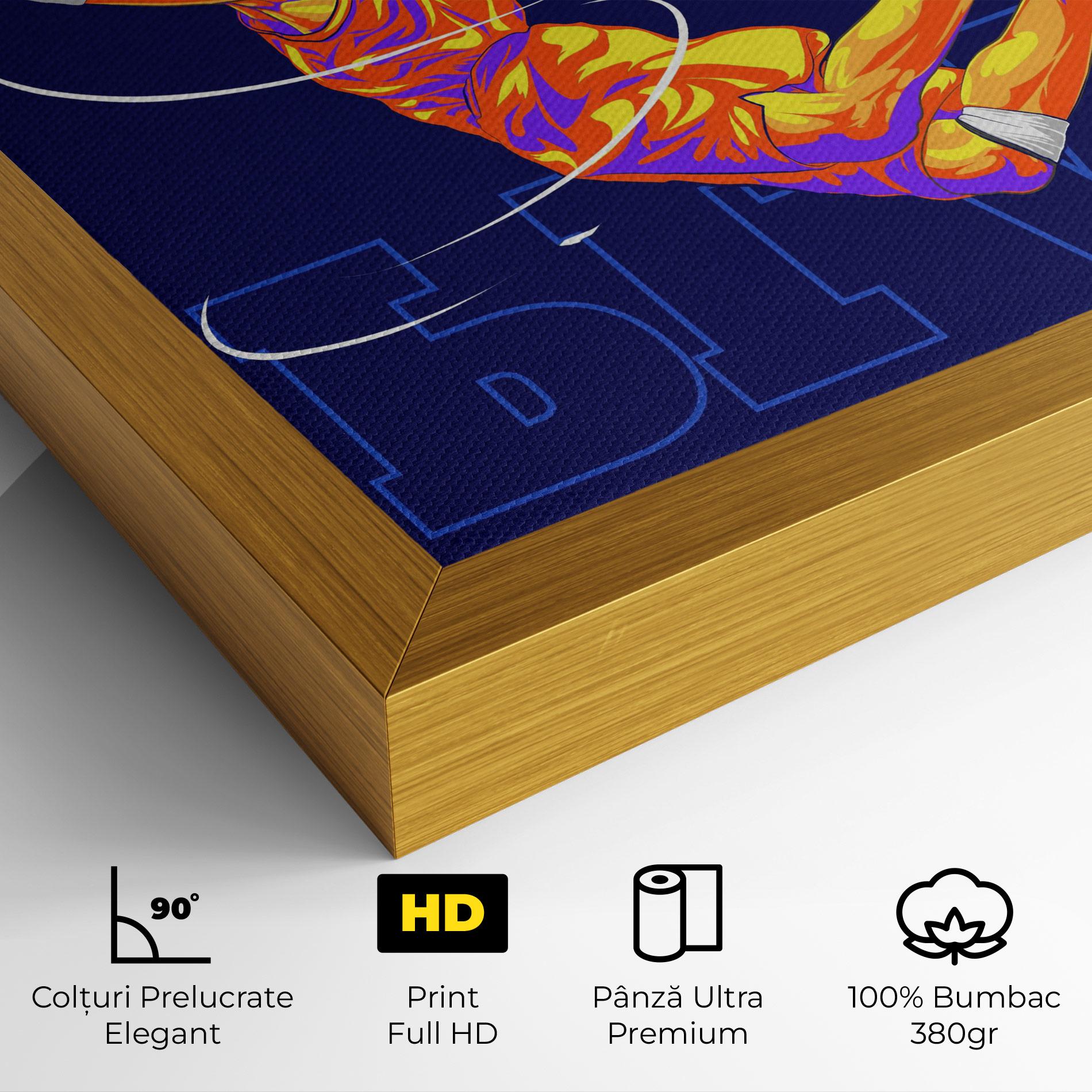 Tablou Canvas Basketball Blue mockup 4