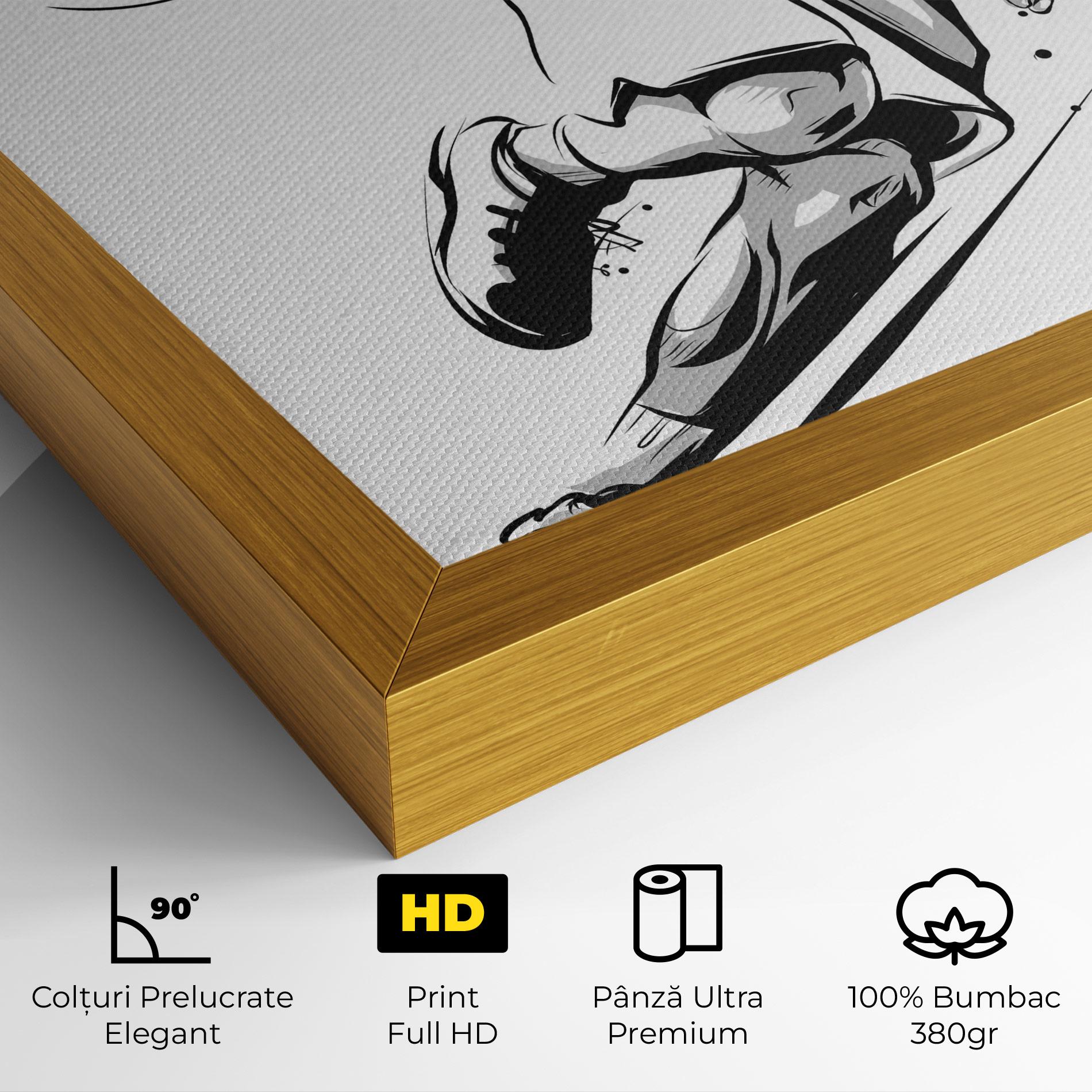 Tablou Canvas Basketball Player Line mockup 4
