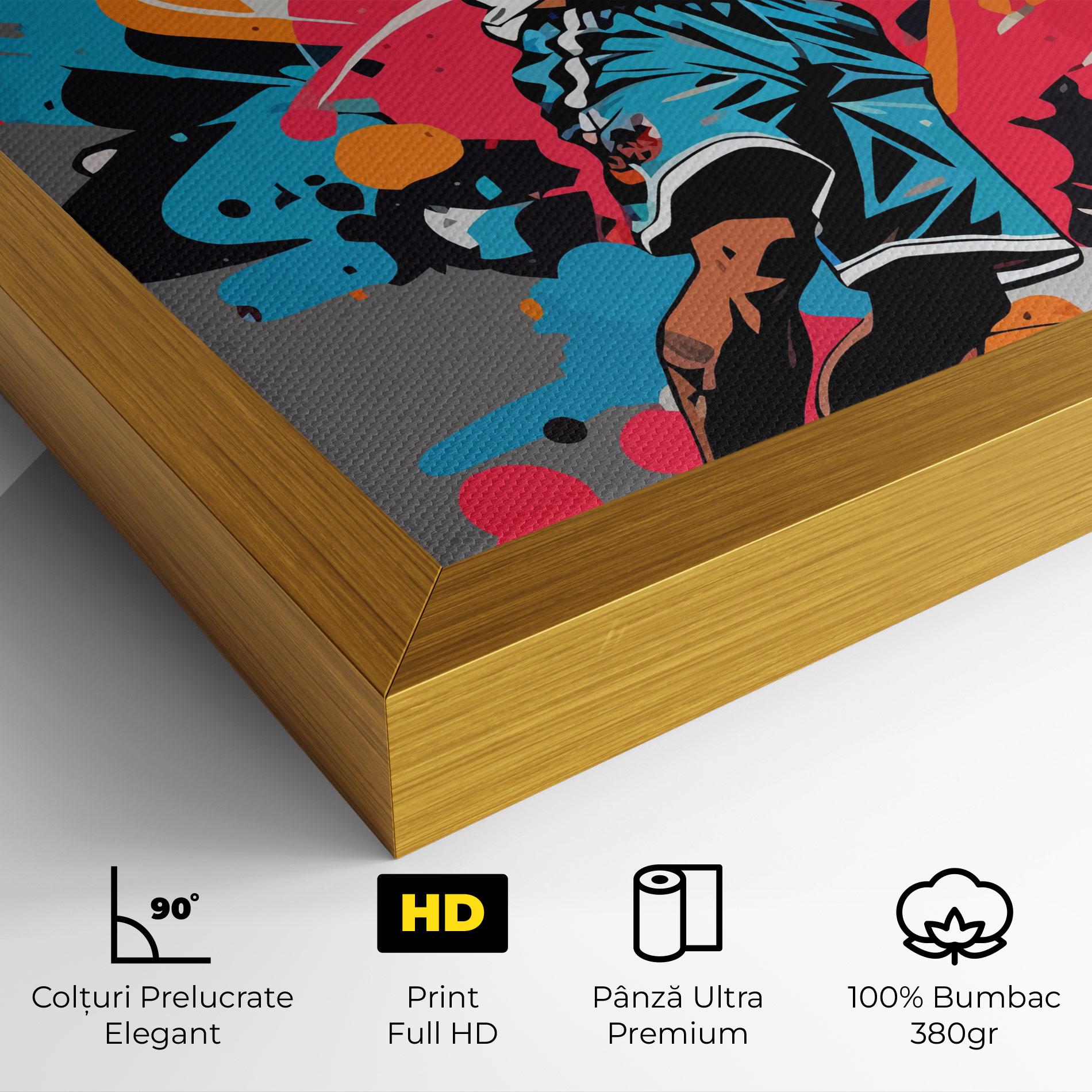 Tablou Canvas Blue Red Basket mockup 4