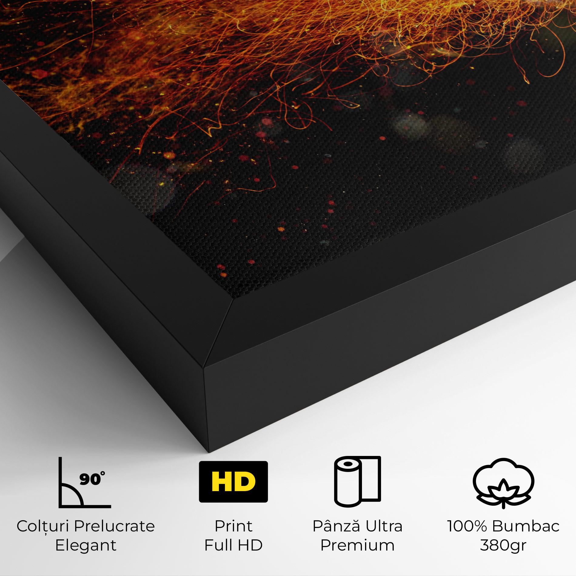Tablou Canvas Basket Ball Flame mockup 4