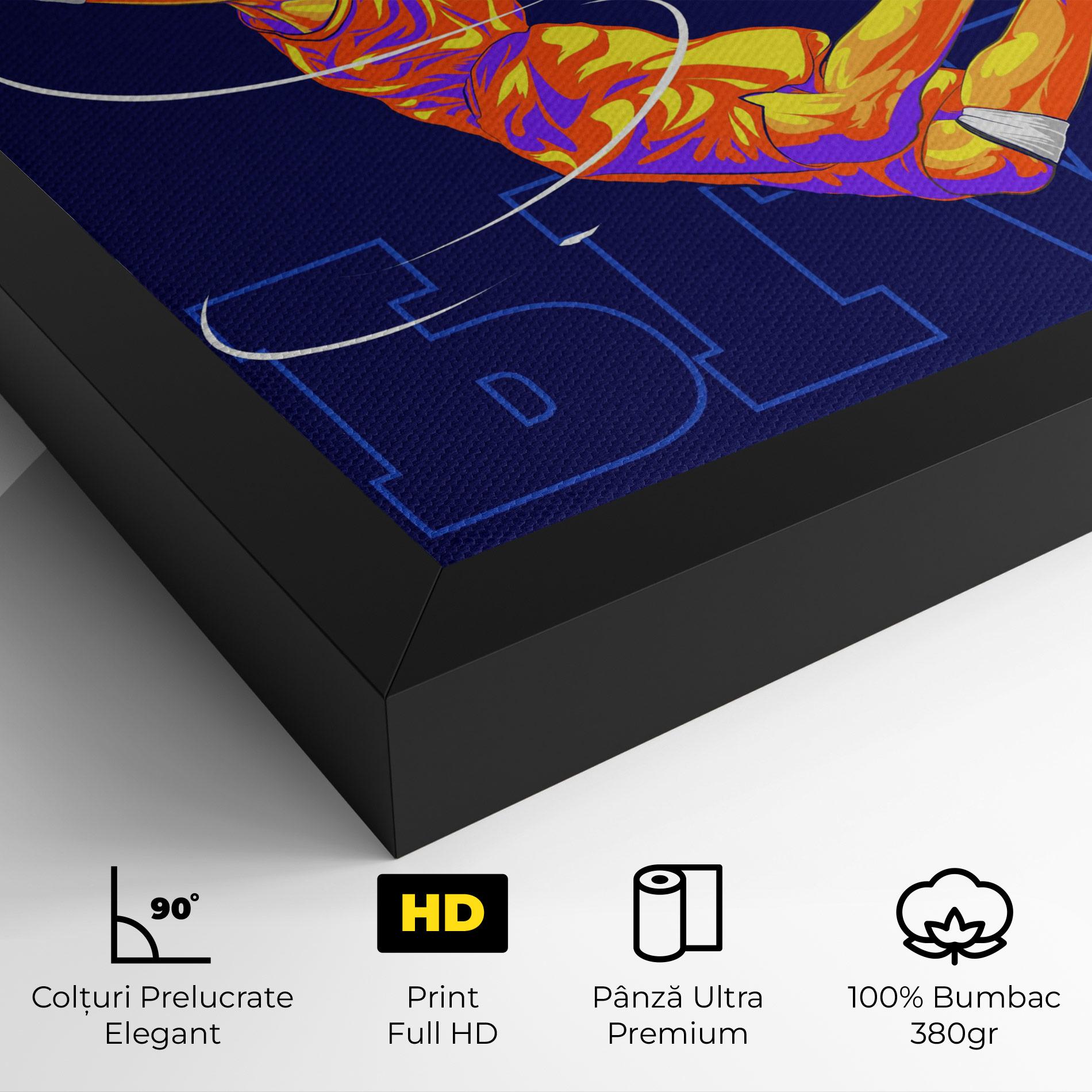 Tablou Canvas Basketball Blue mockup 4