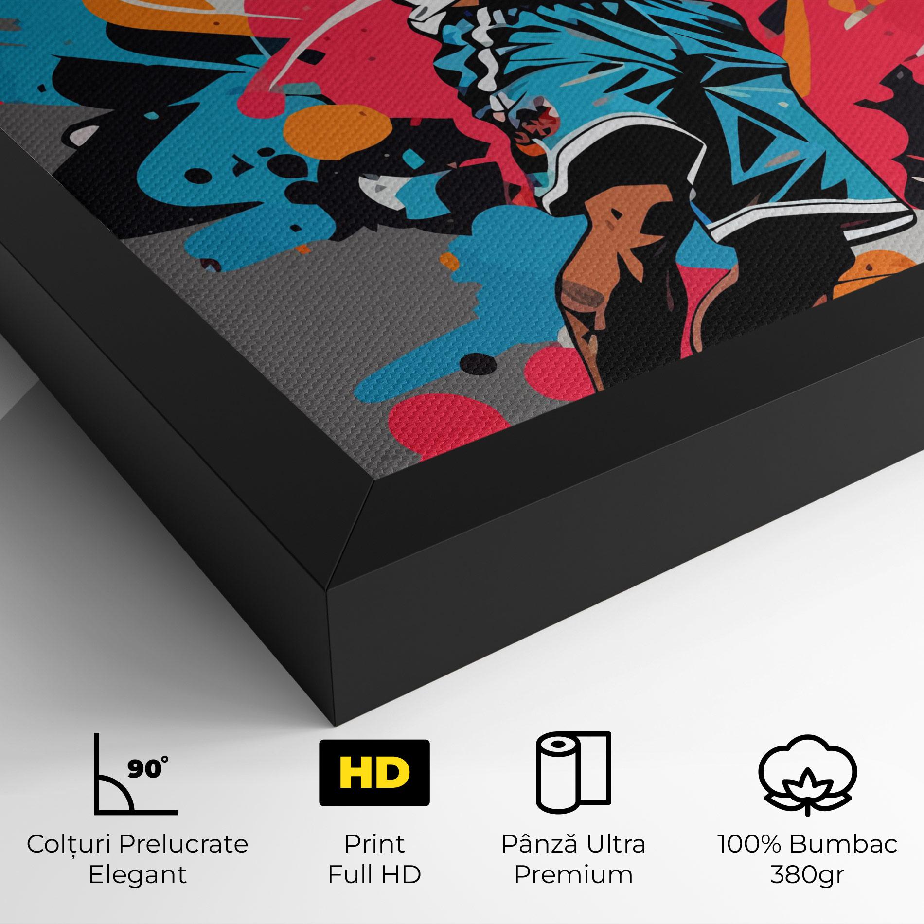 Tablou Canvas Blue Red Basket mockup 4