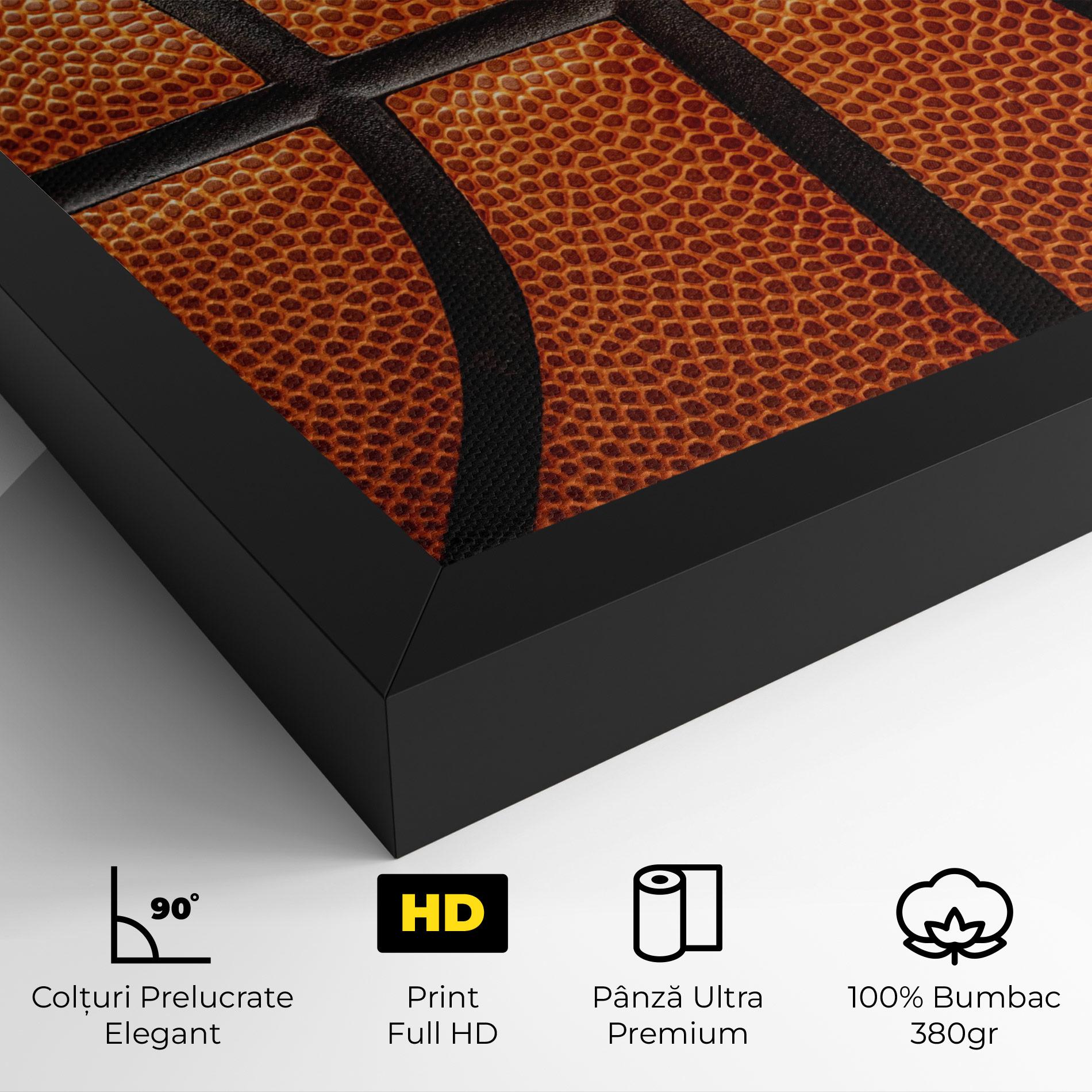 Tablou Canvas Close Up Leather Basketball mockup 4