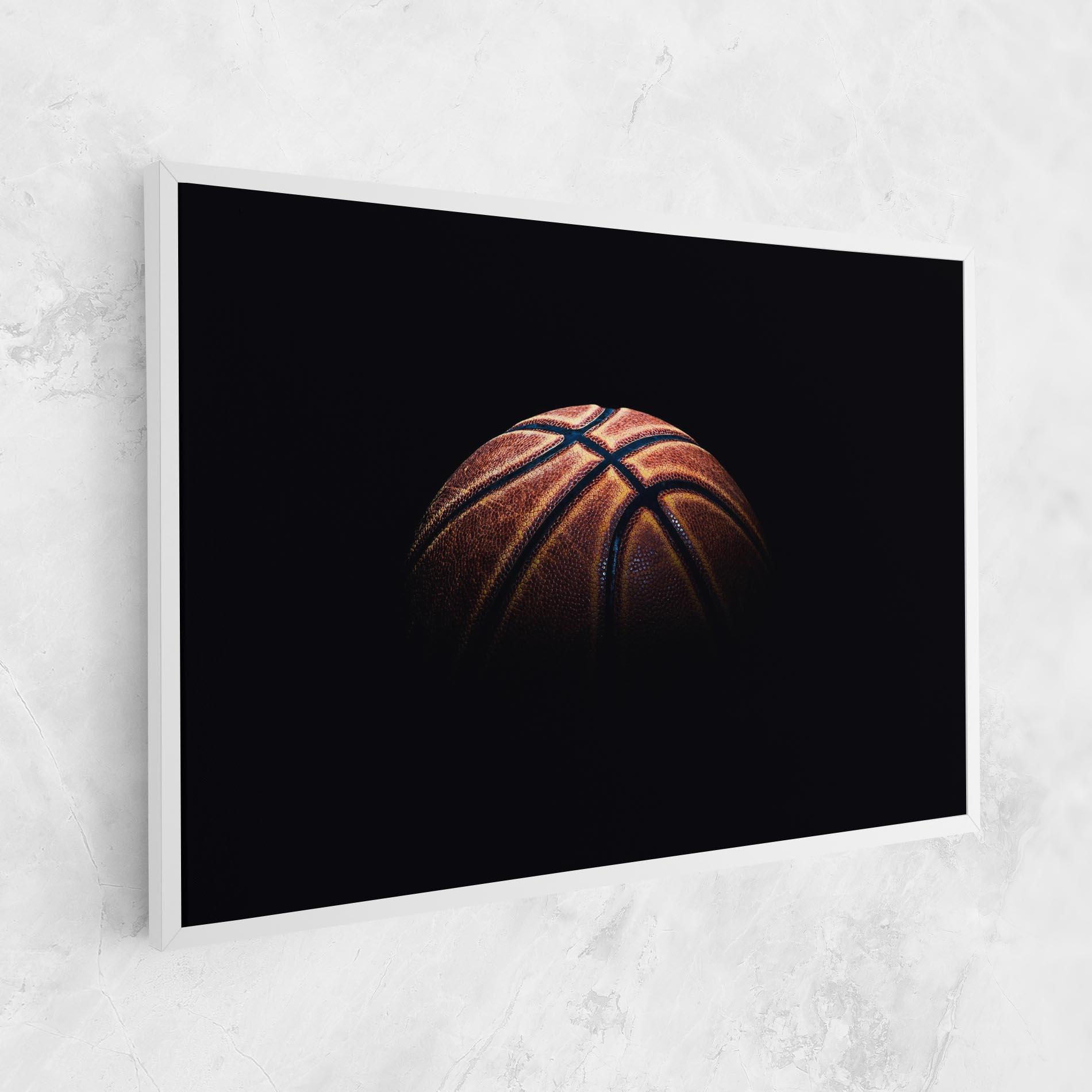 Tablou Canvas Basketball Ball In Dark mockup 1