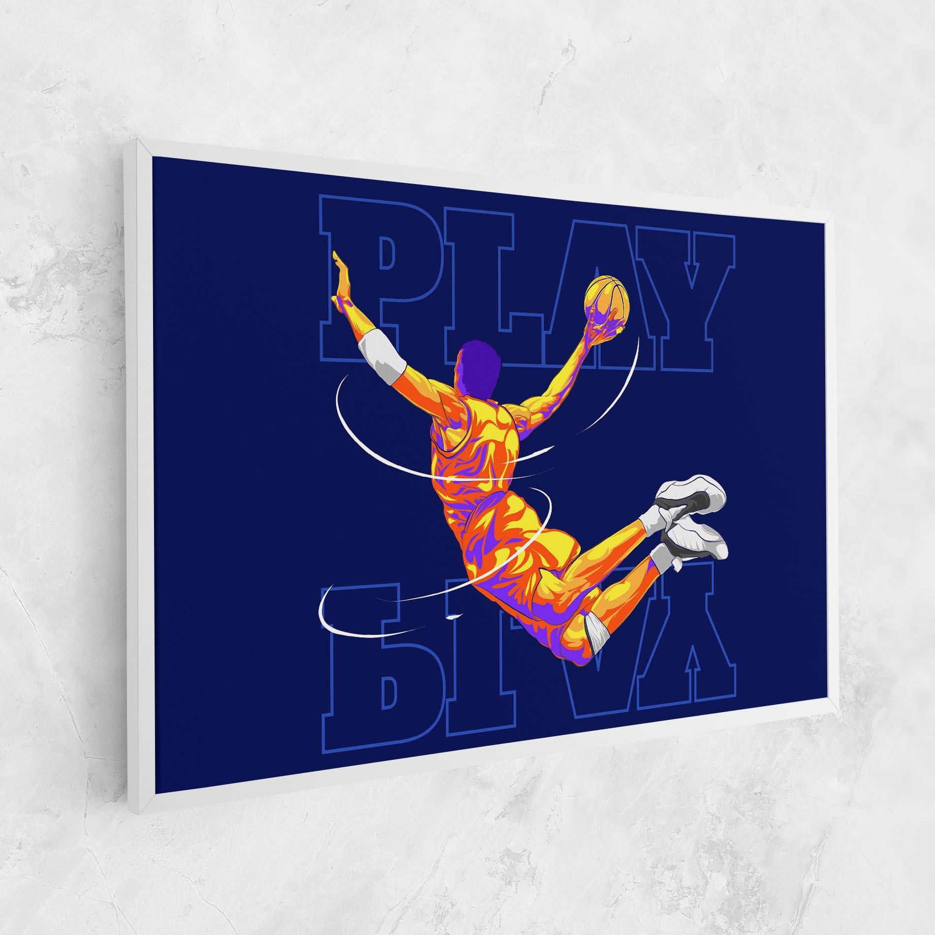 Tablou Canvas Basketball Blue mockup 1