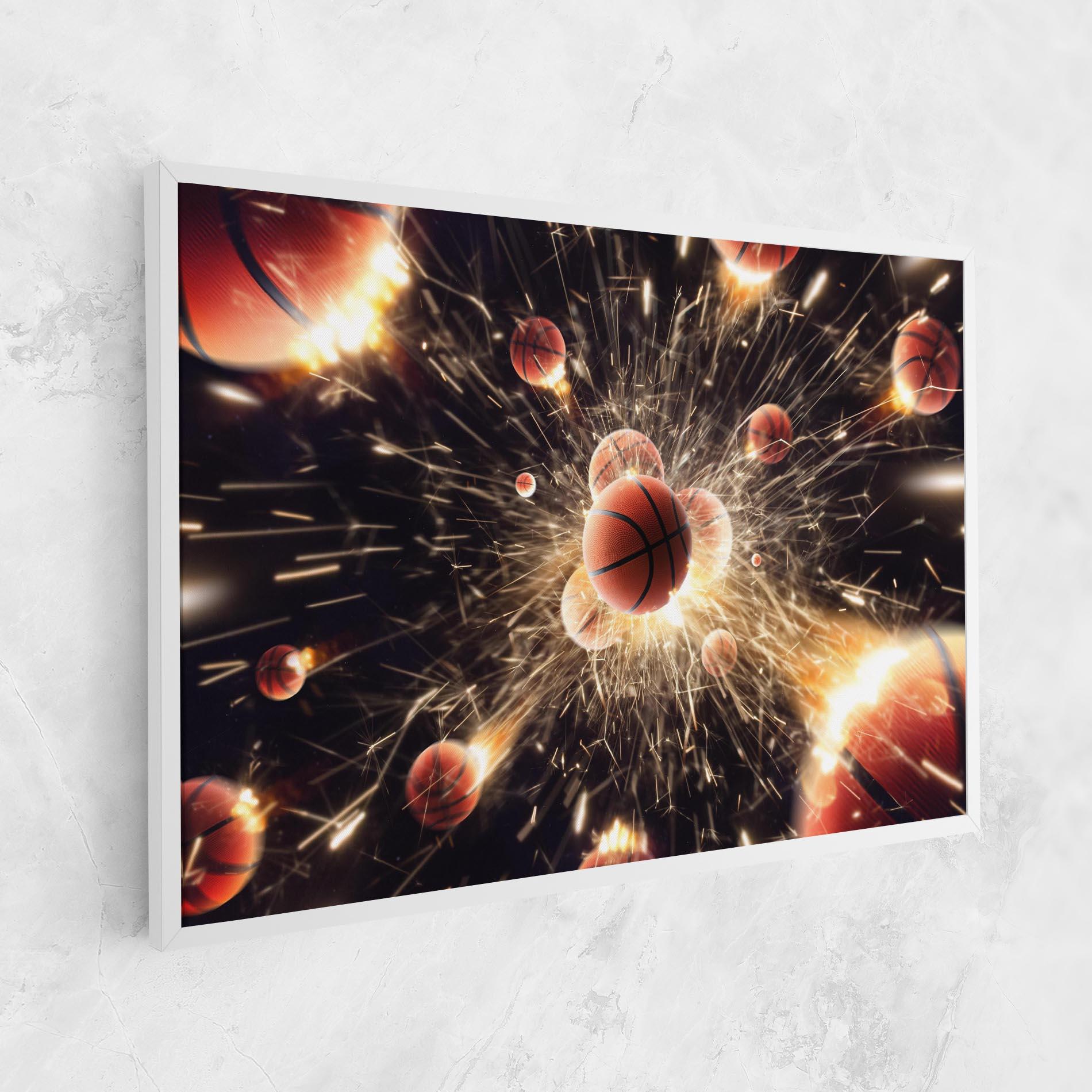 Tablou Canvas Basketball Explosion mockup 1
