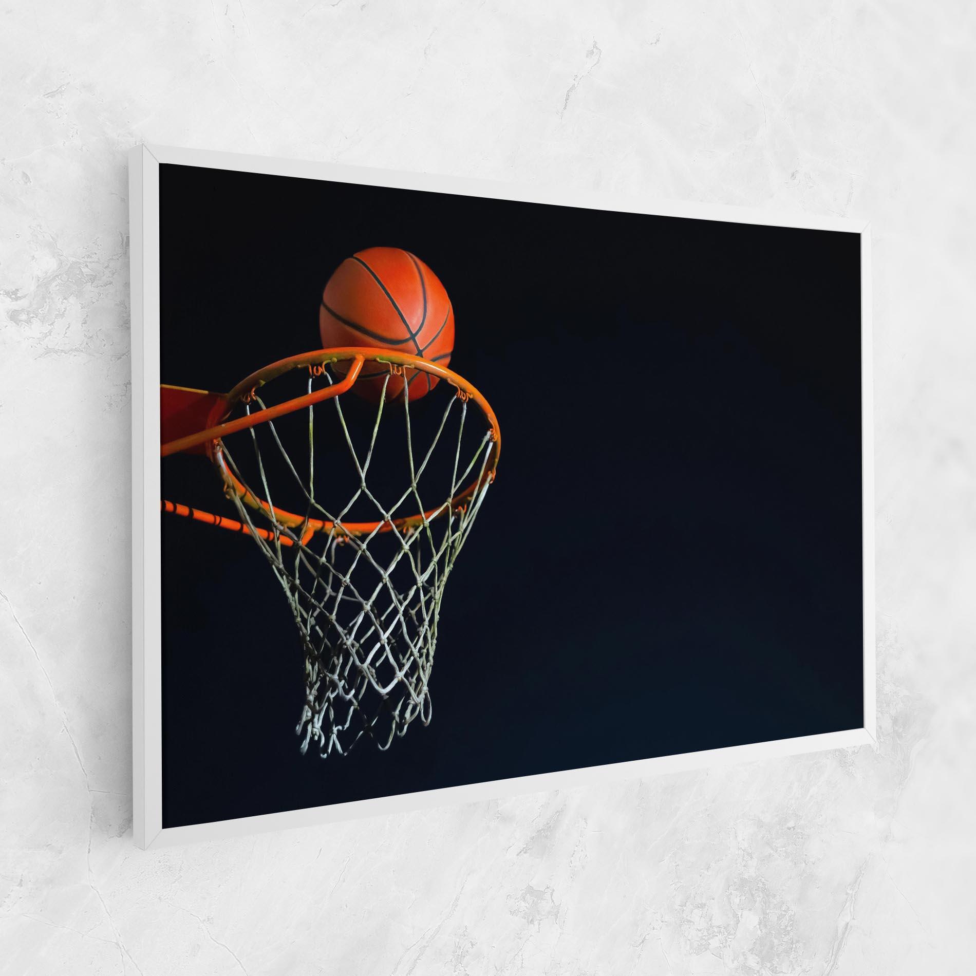 Tablou Canvas Basketball Hoop On Black mockup 1