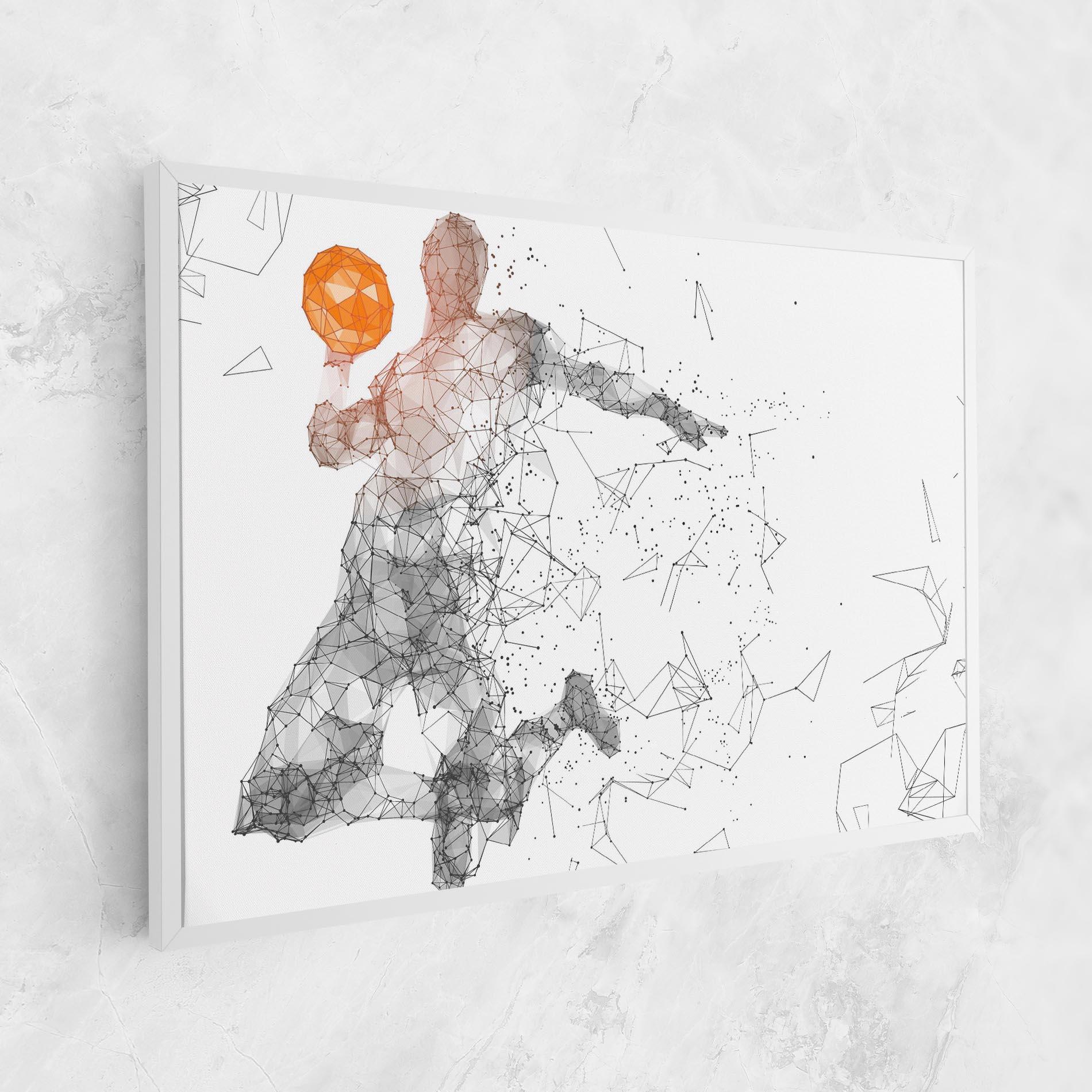 Tablou Canvas Orange Line Basket mockup 1