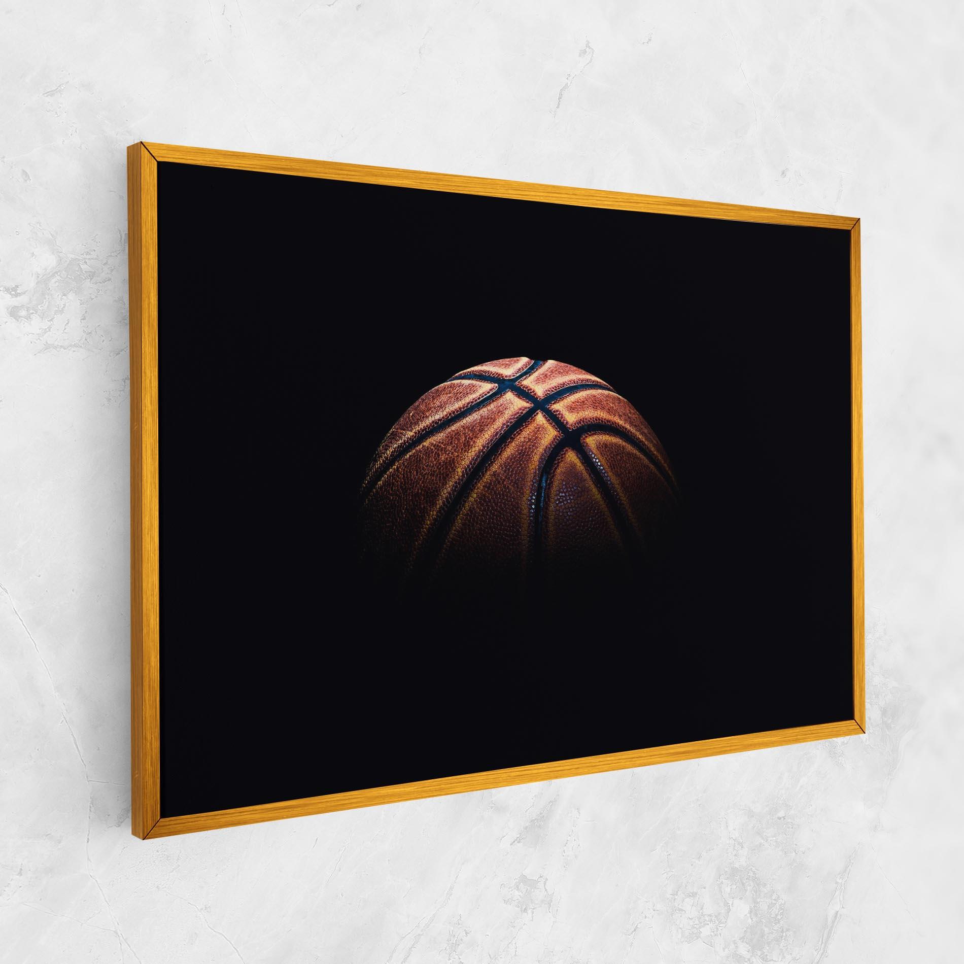 Tablou Canvas Basketball Ball In Dark mockup 1