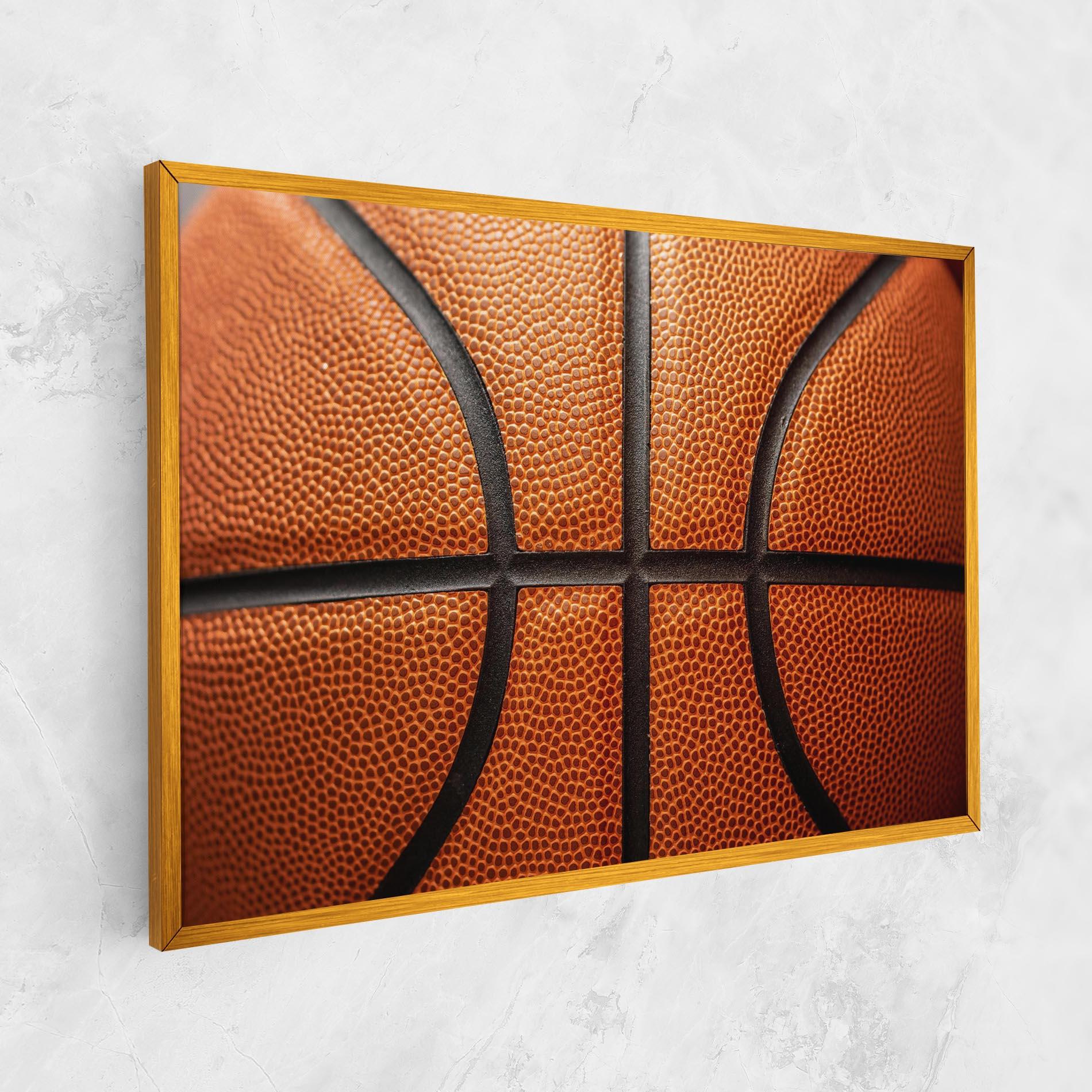 Tablou Canvas Close Up Leather Basketball mockup 1