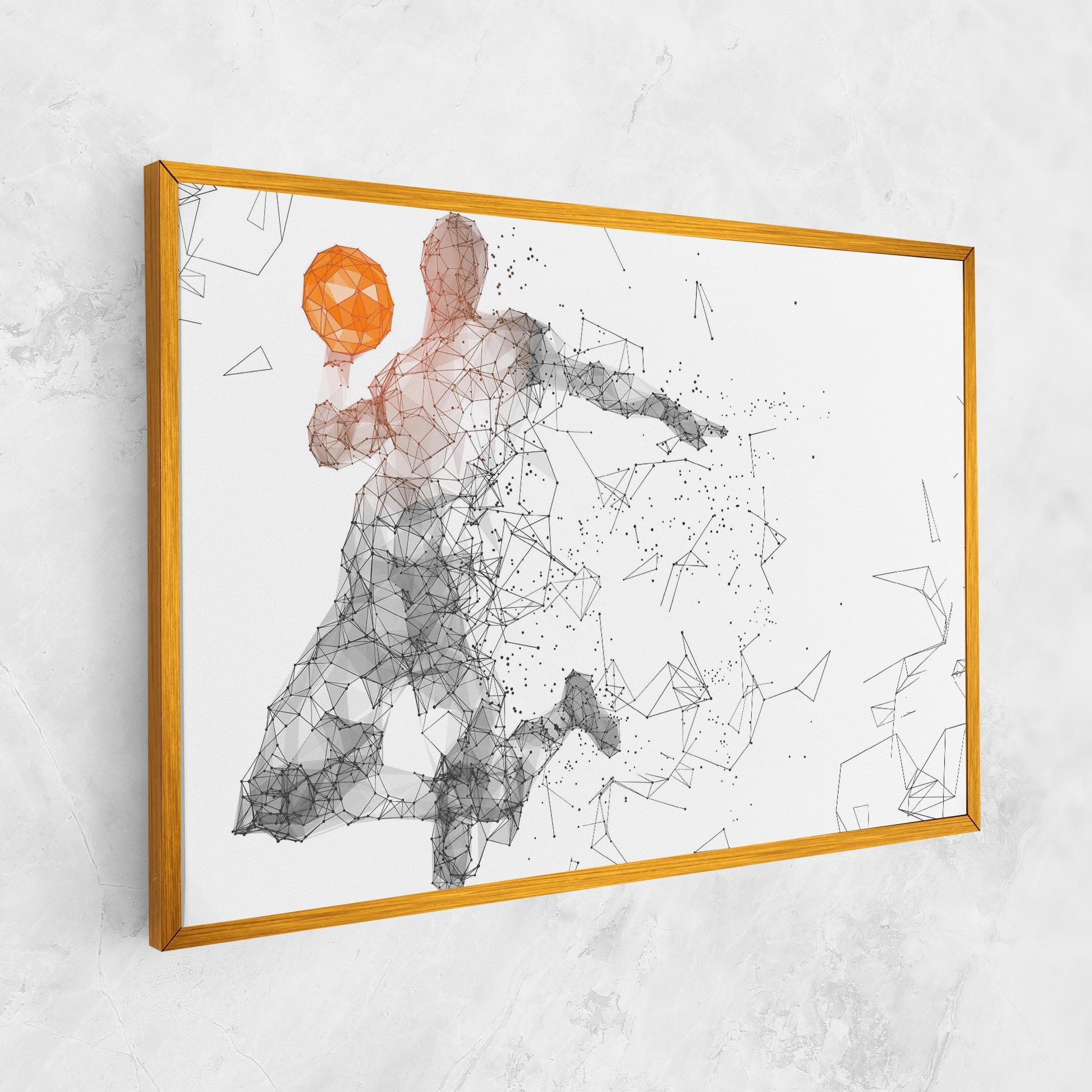 Tablou Canvas Orange Line Basket mockup 1