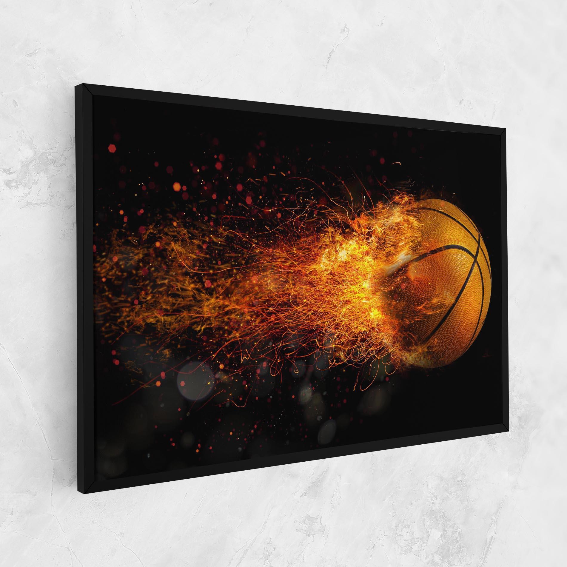Tablou Canvas Basket Ball Flame mockup 1