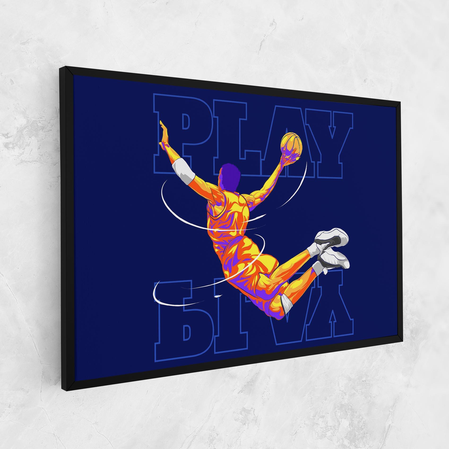 Tablou Canvas Basketball Blue mockup 1