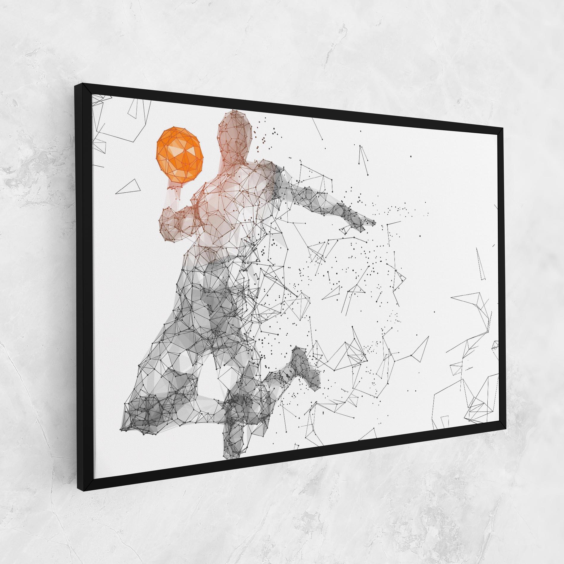Tablou Canvas Orange Line Basket mockup 1