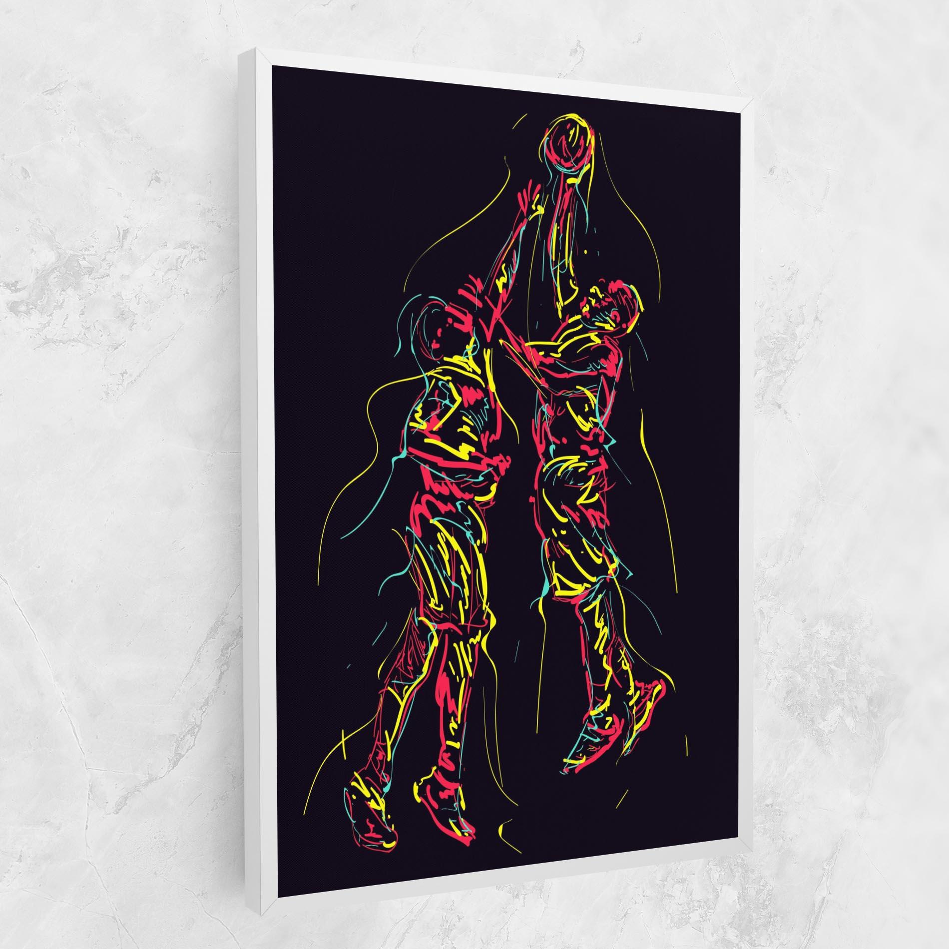 Tablou Canvas Basket Line Jump mockup 1