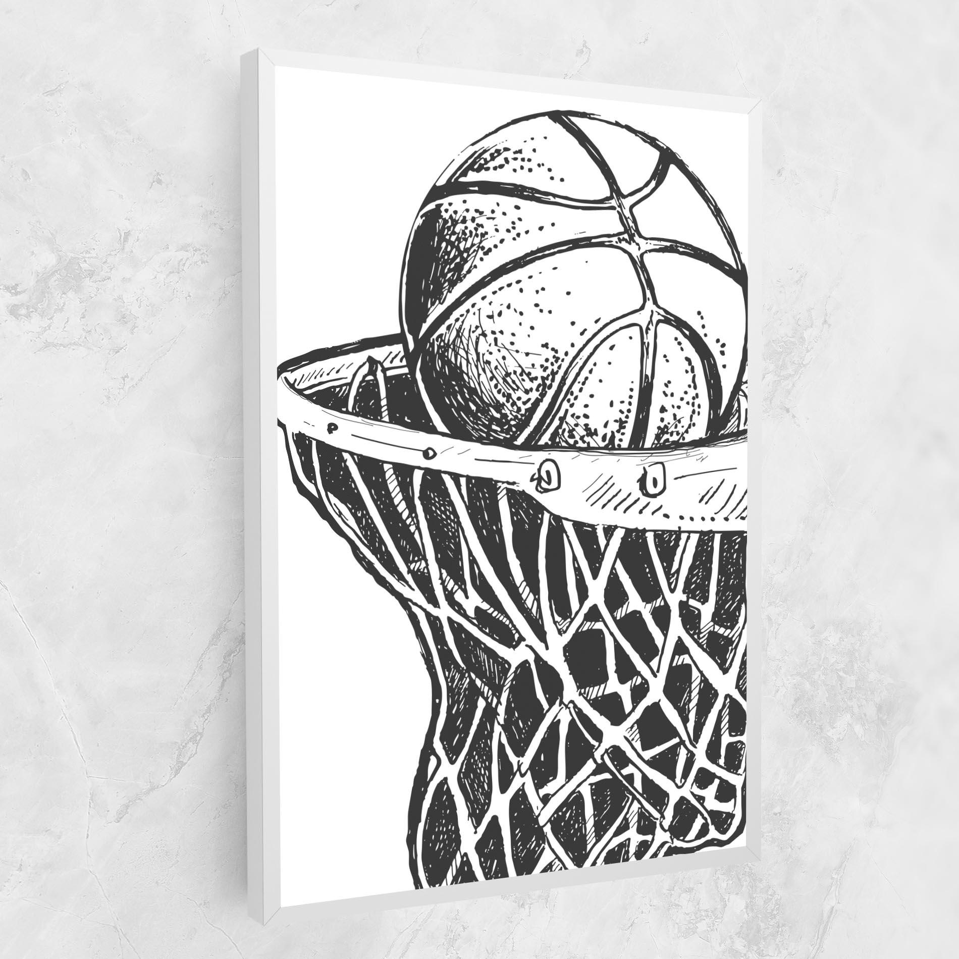Tablou Canvas Basketball Grey Hoop mockup 1