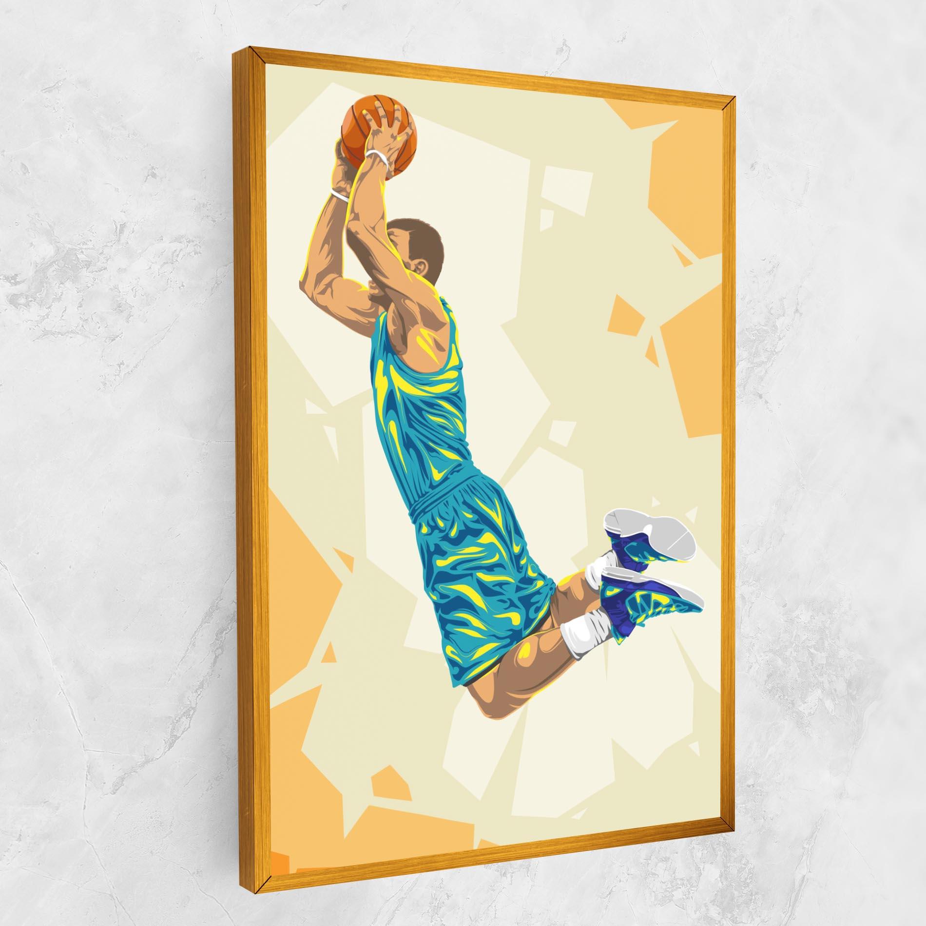 Tablou Canvas Basketball Dunk Pose mockup 1