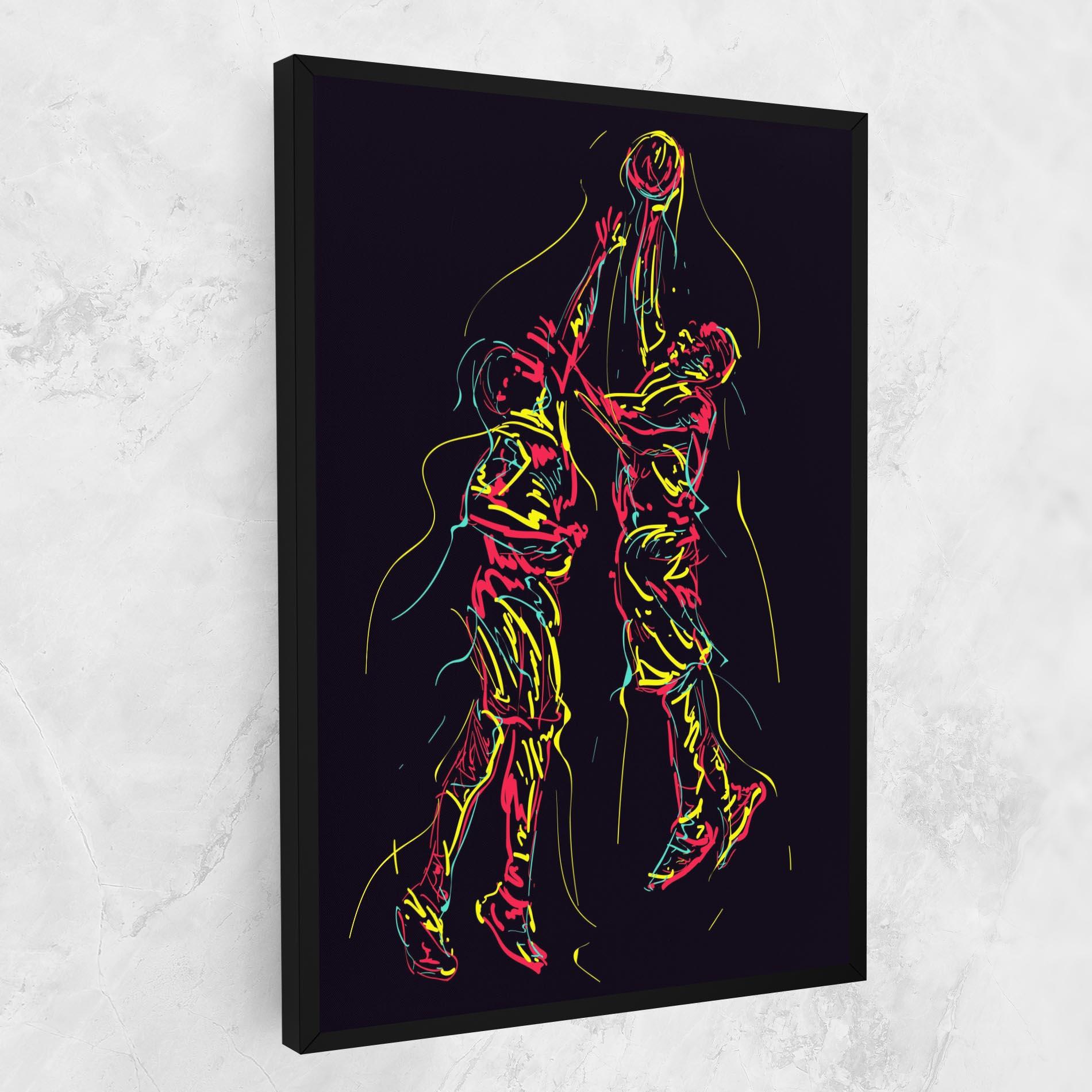 Tablou Canvas Basket Line Jump mockup 1