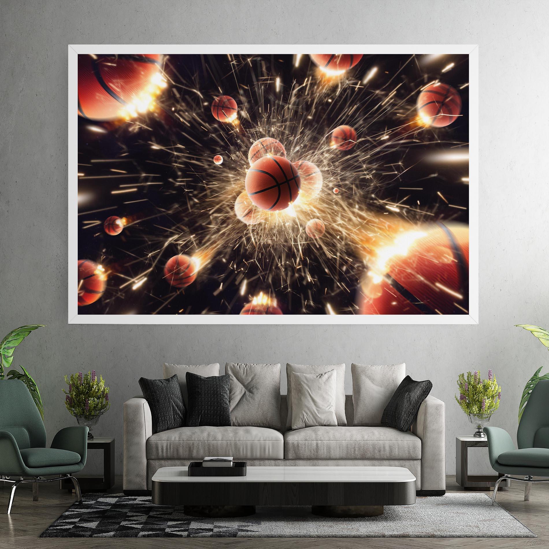 Tablou Canvas Basketball Explosion mockup 7