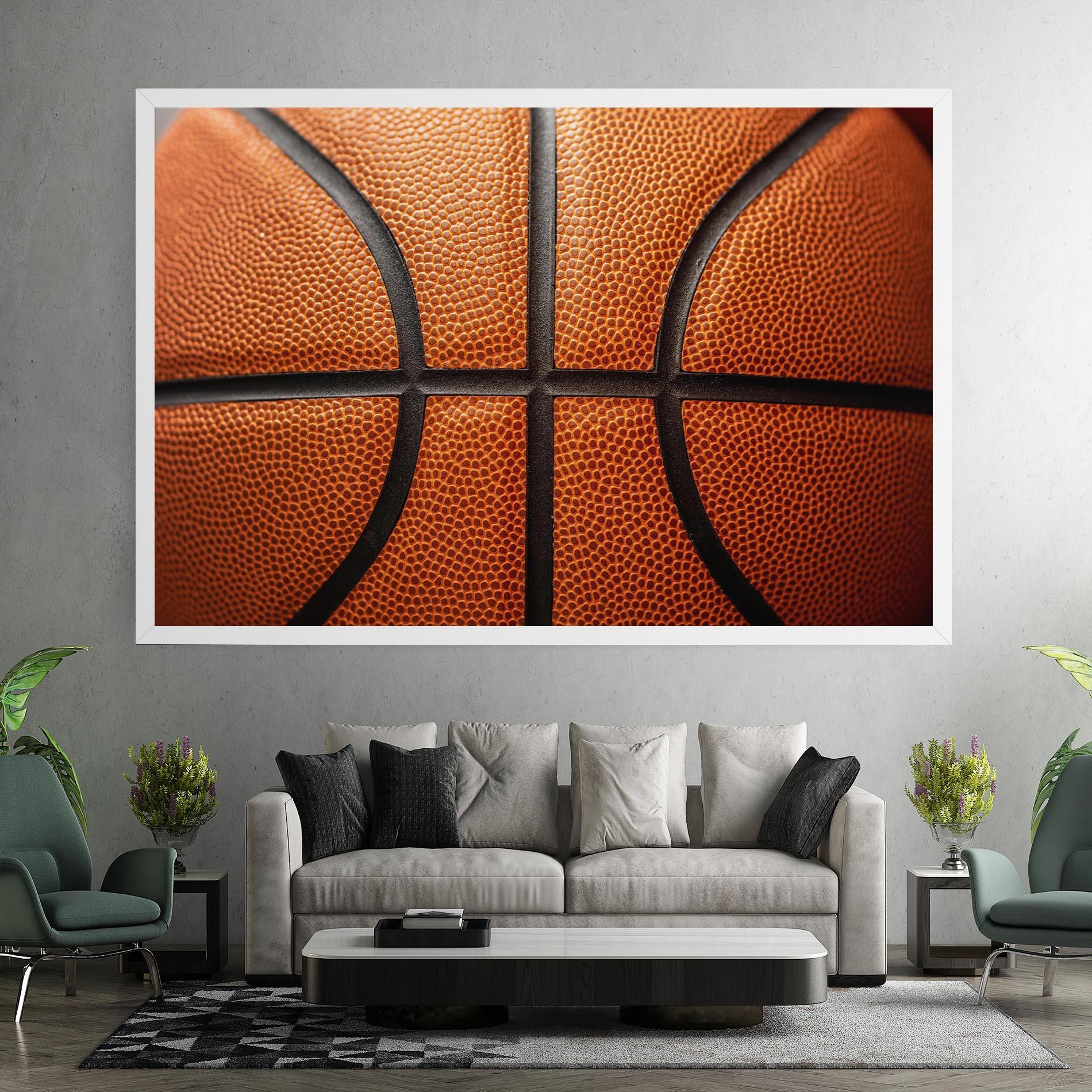 Tablou Canvas Close Up Leather Basketball mockup 7