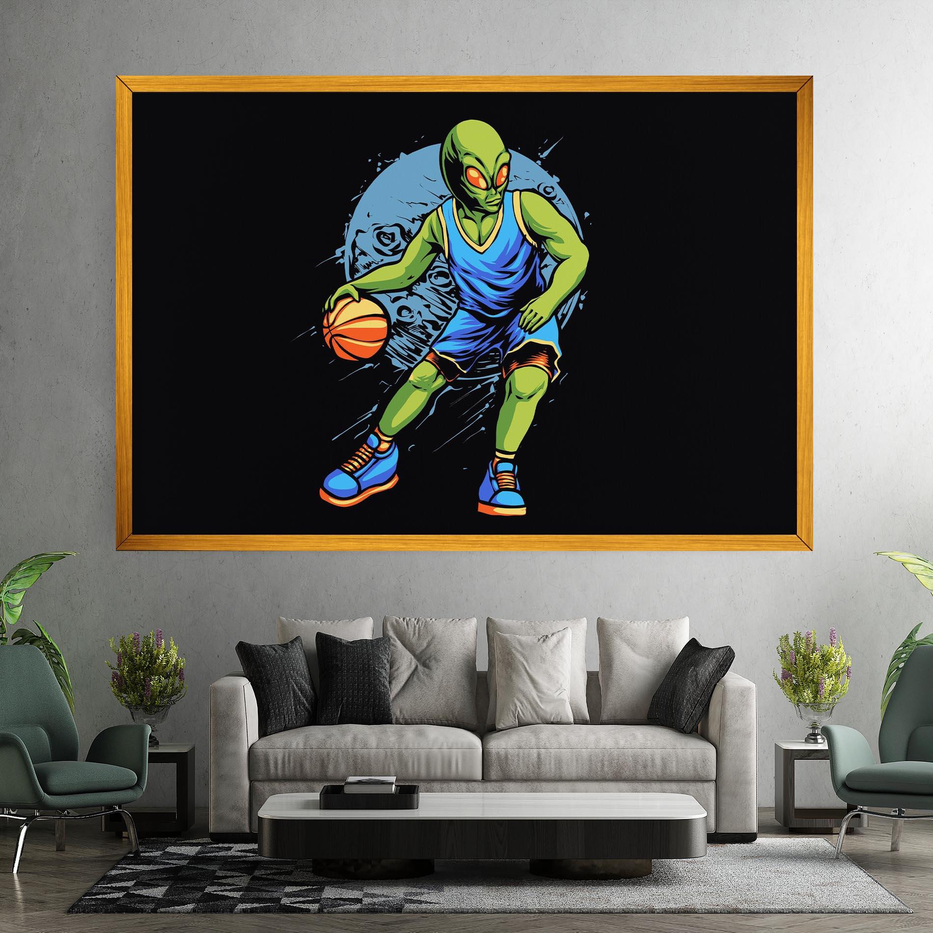 Tablou Canvas Alien Basketball mockup 7